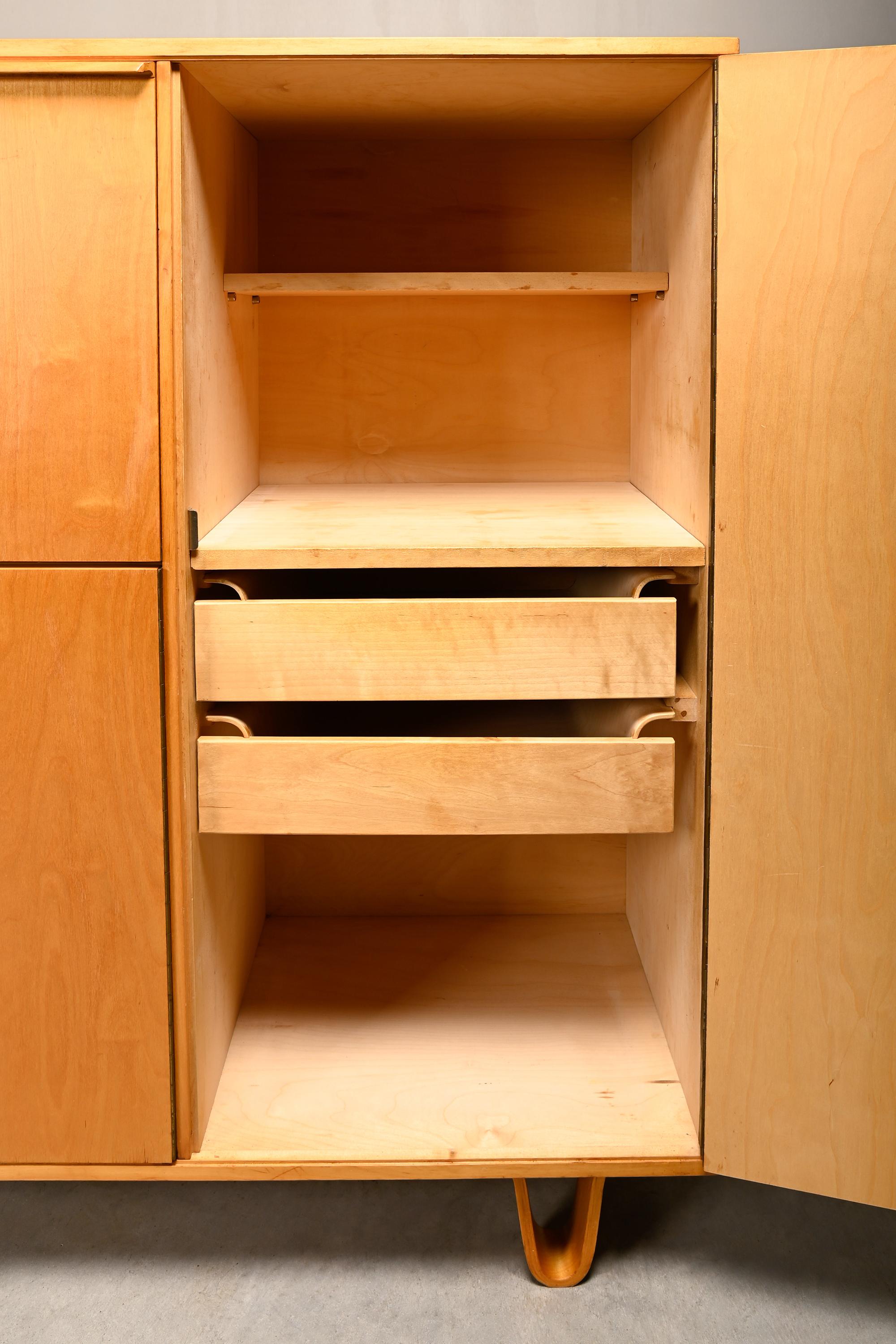 Cees Braakman CB01 Secretaire / Highboard en contrachapado de abedul para Pastoe Años 50 en venta 7