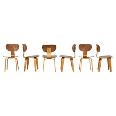 Cees Braakman CB02 Teak and Beech Plywood Side Chairs for Pastoe, Netherlands