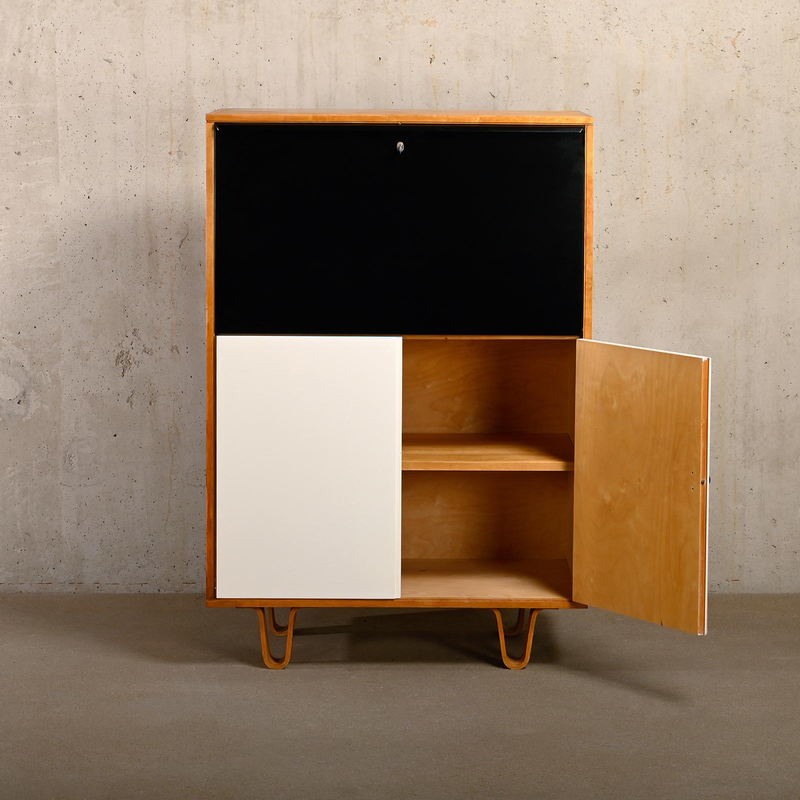 Cees Braakman CB07 Secretaire in Birch black / white plywood for Pastoe 2