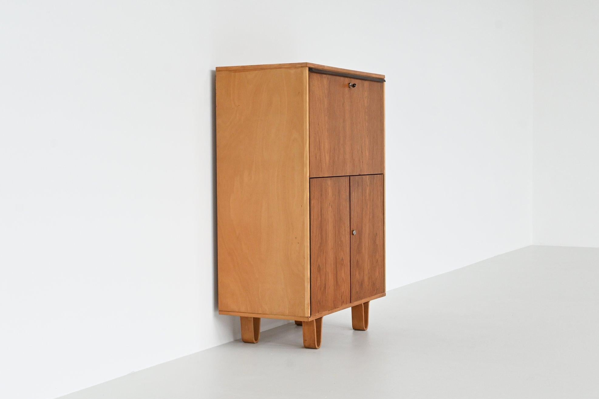 Mid-Century Modern Cees Braakman Combex CB07 birch and teak cabinet Pastoe The Netherlands 1950