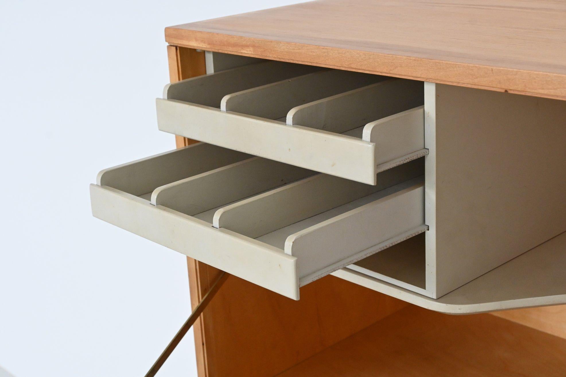 Mid-20th Century Cees Braakman Combex CB07 birch and teak cabinet Pastoe The Netherlands 1950