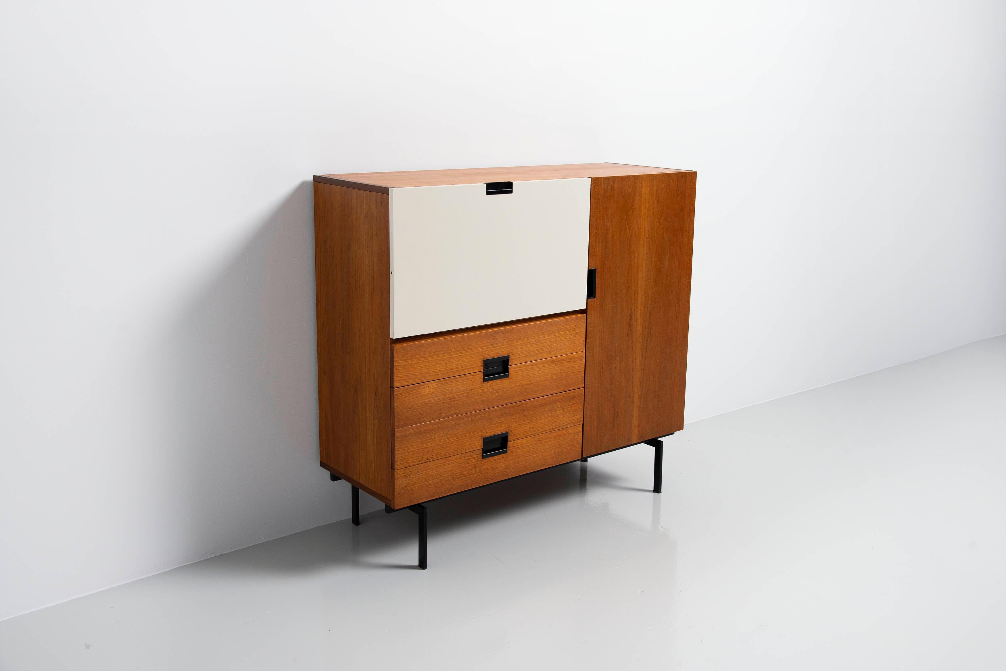 Cold-Painted Cees Braakman CU01 Cabinet Pastoe Holland, 1958
