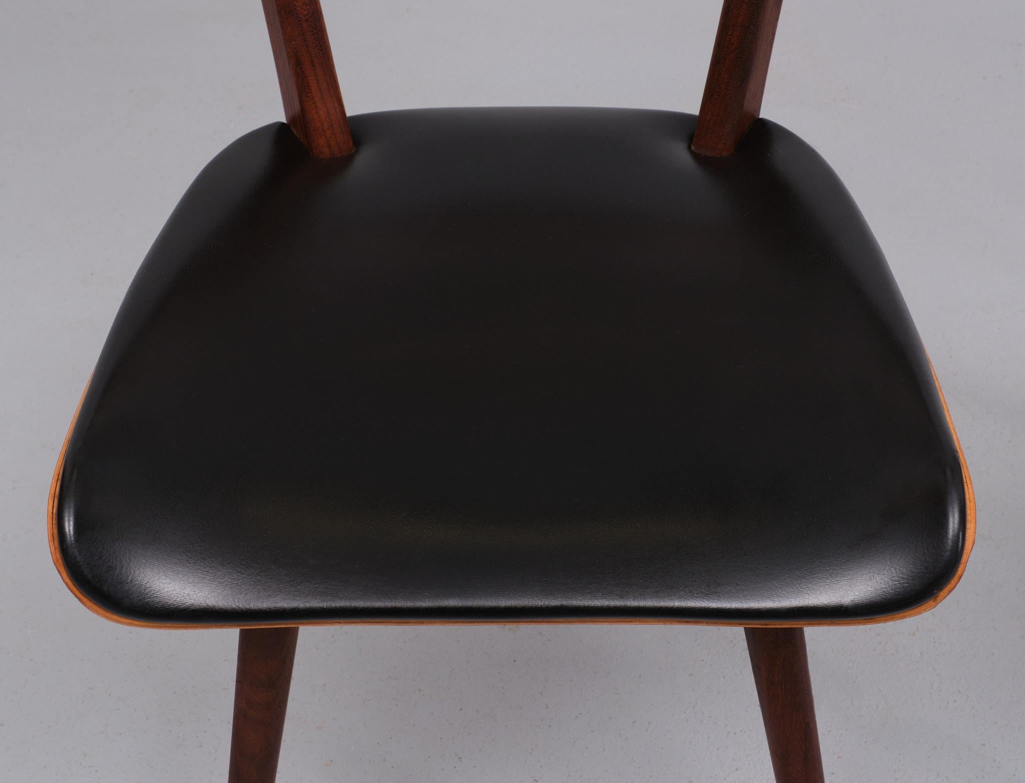 Milieu du XXe siècle Cees Braakman  chaises à échelle incurvée 1950  Hollandais  en vente