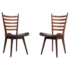 Vintage Cees Braakman  curved ladder chairs 1950s  Holland 