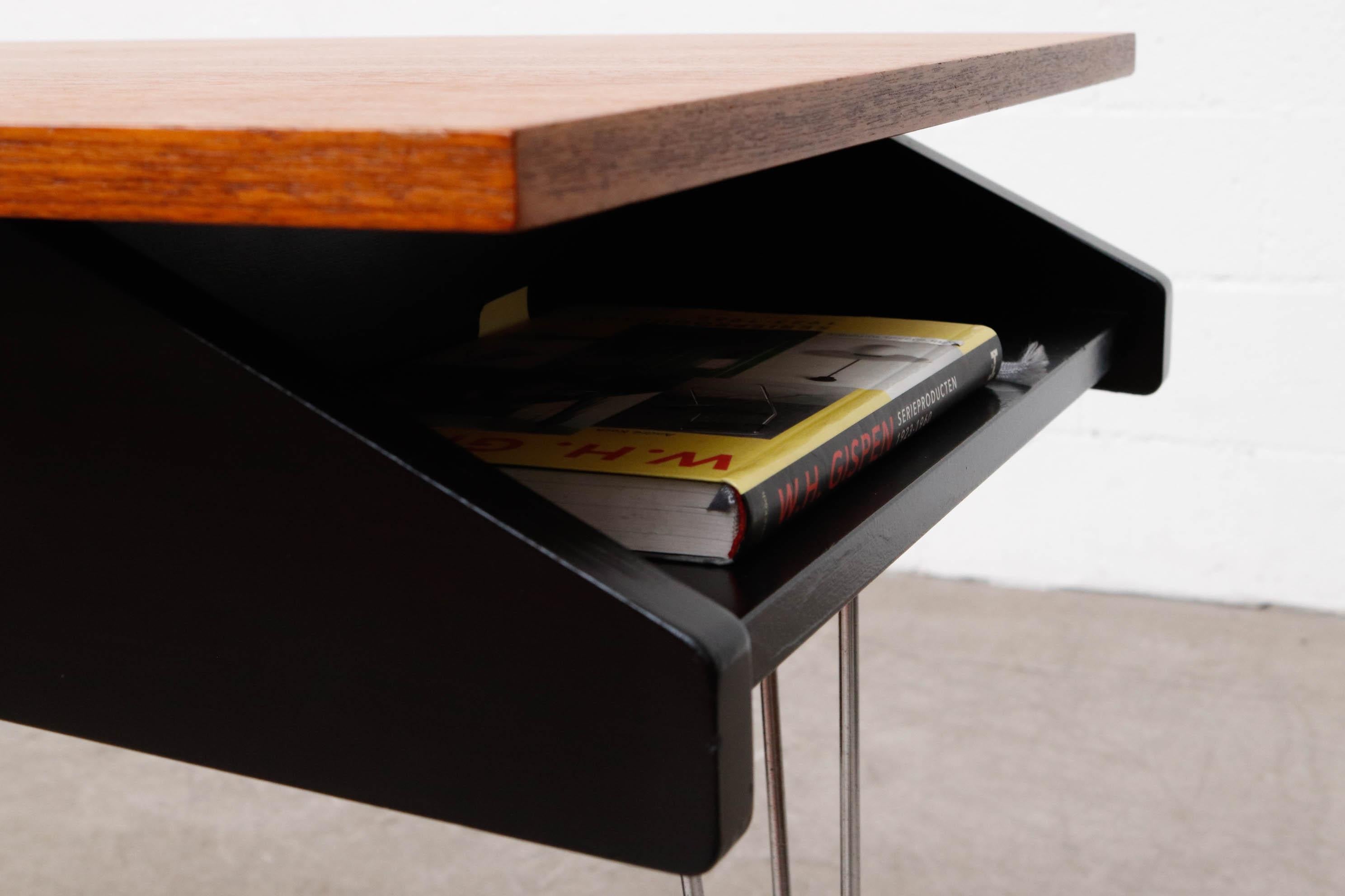 Cees Braakman Desk with Hairpin Legs and Asymmetrical Design 7