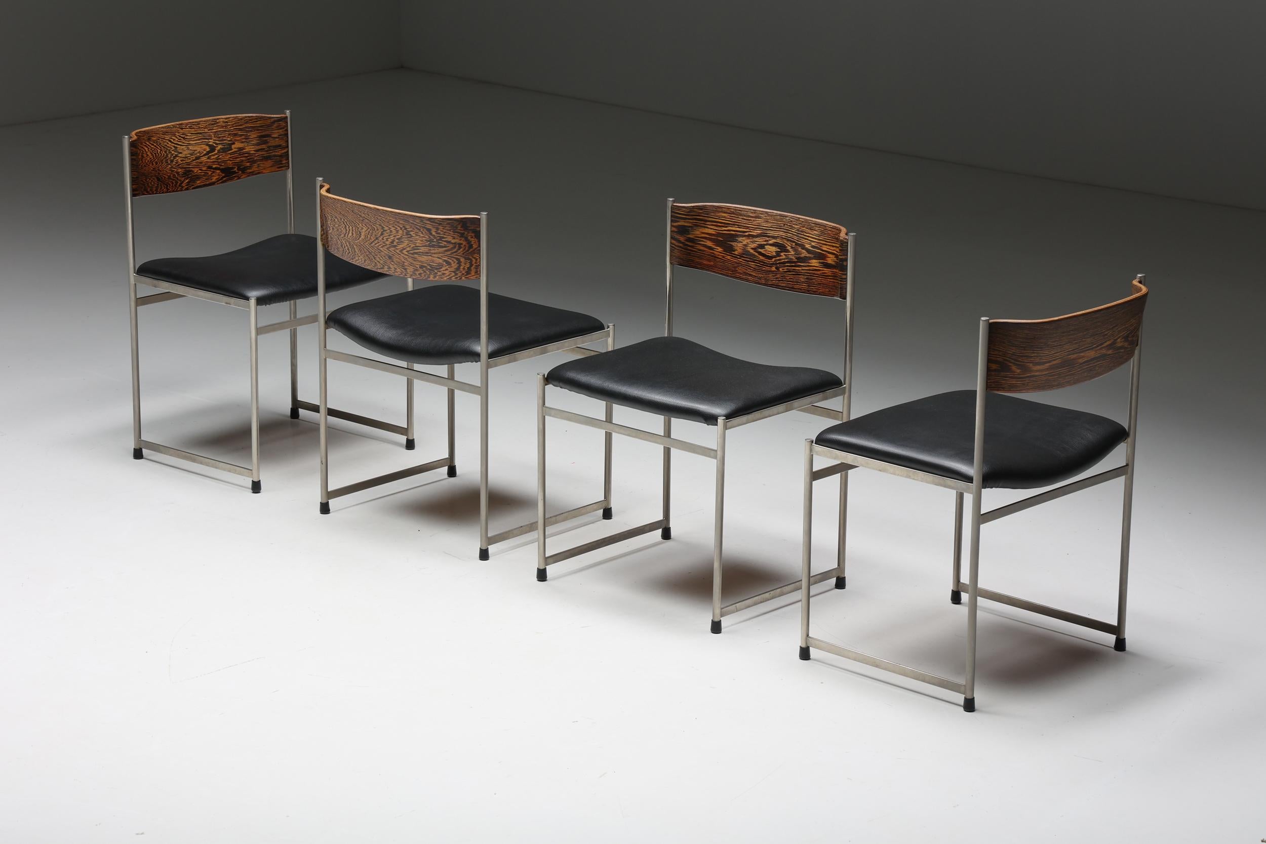 Mid-Century Modern Cees Braakman Dining Chairs Pastoe, Dutch Design, 1960s