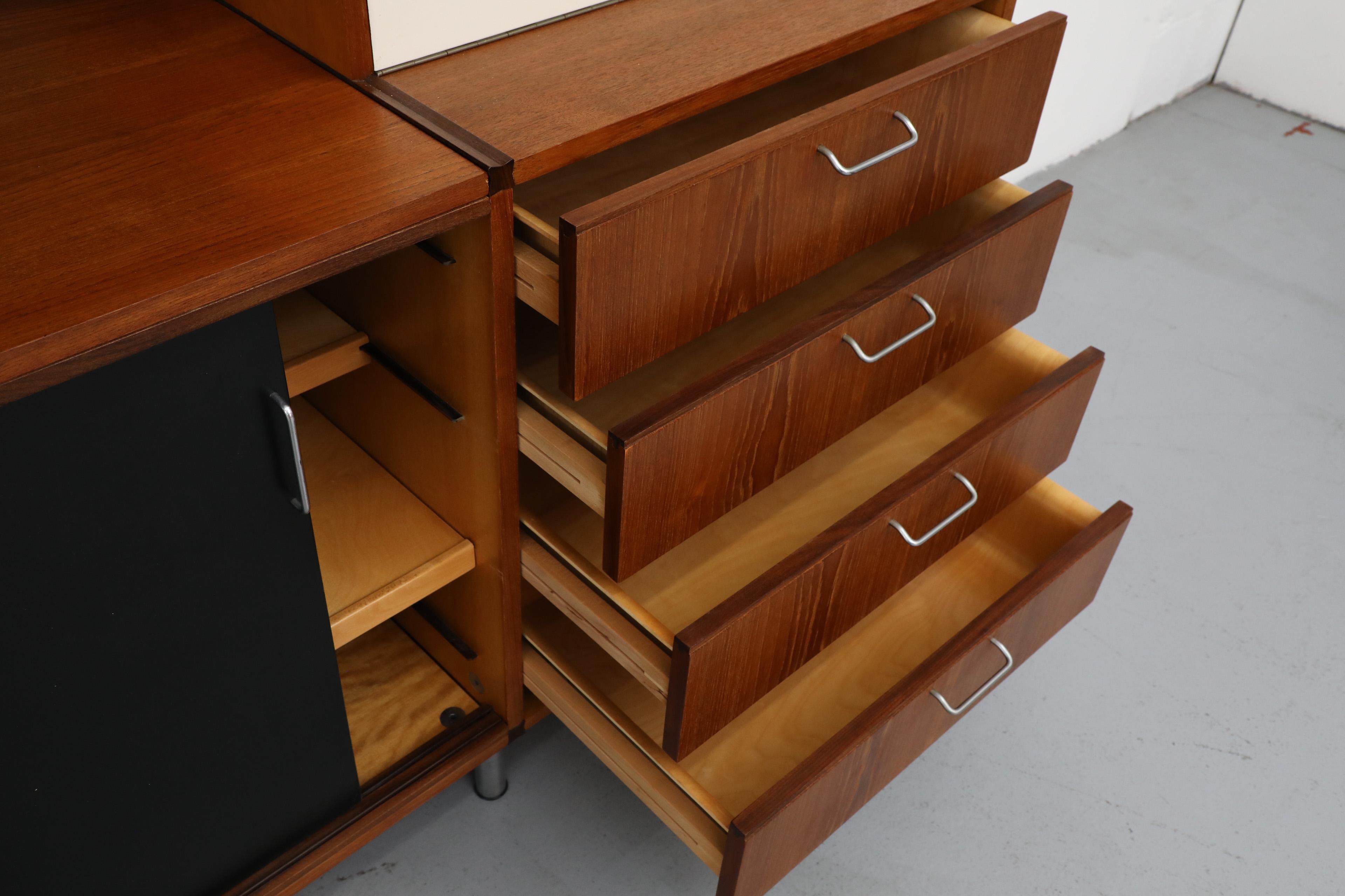 Dutch Cees Braakman for Pastoe CT69 Made-To-Measure 3 Section Teak Wall Unit
