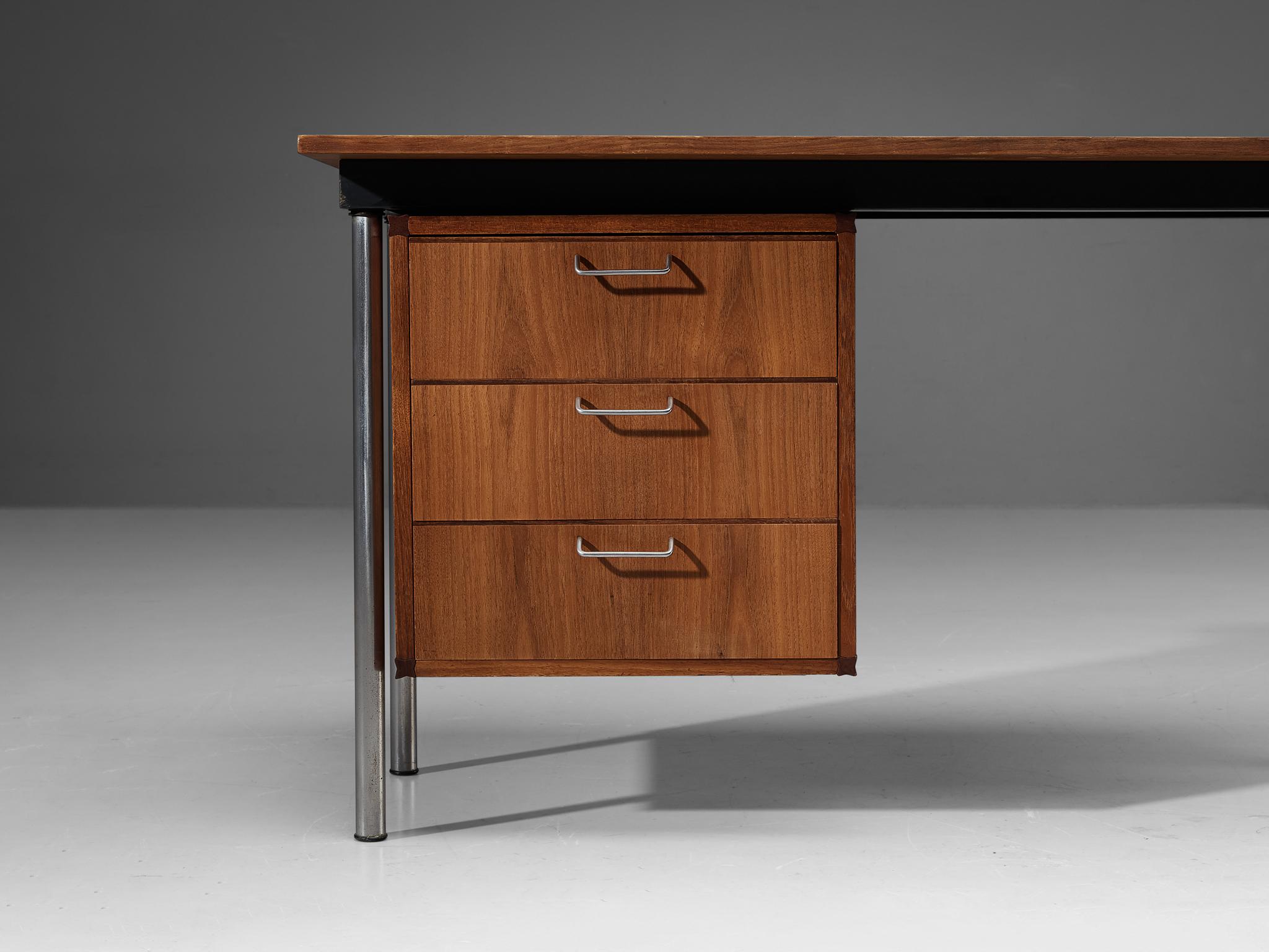 Schreibtisch aus Teakholz und Metall von Cees Braakman für Pastoe (Moderne der Mitte des Jahrhunderts) im Angebot