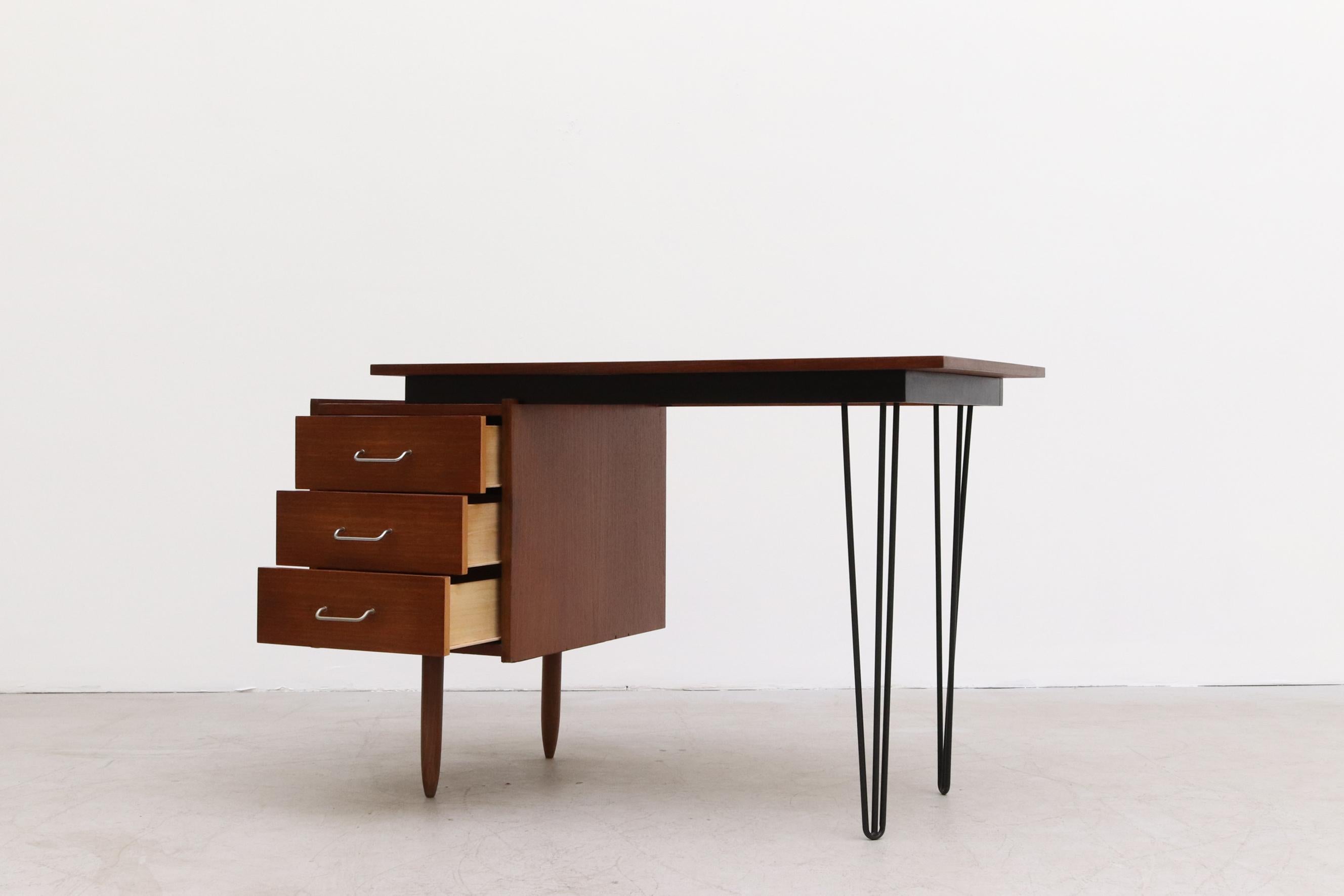 Cees Braakman for Pastoe Desk with New Hairpin Legs In Good Condition In Los Angeles, CA
