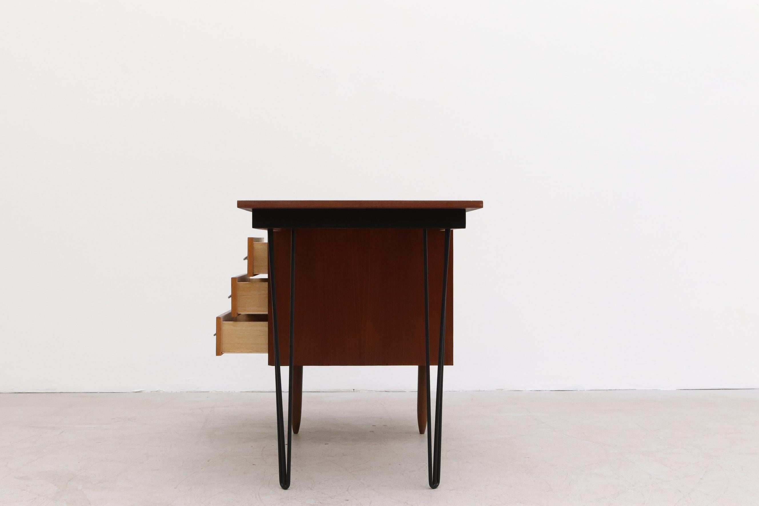 Mid-20th Century Cees Braakman for Pastoe Desk with New Hairpin Legs