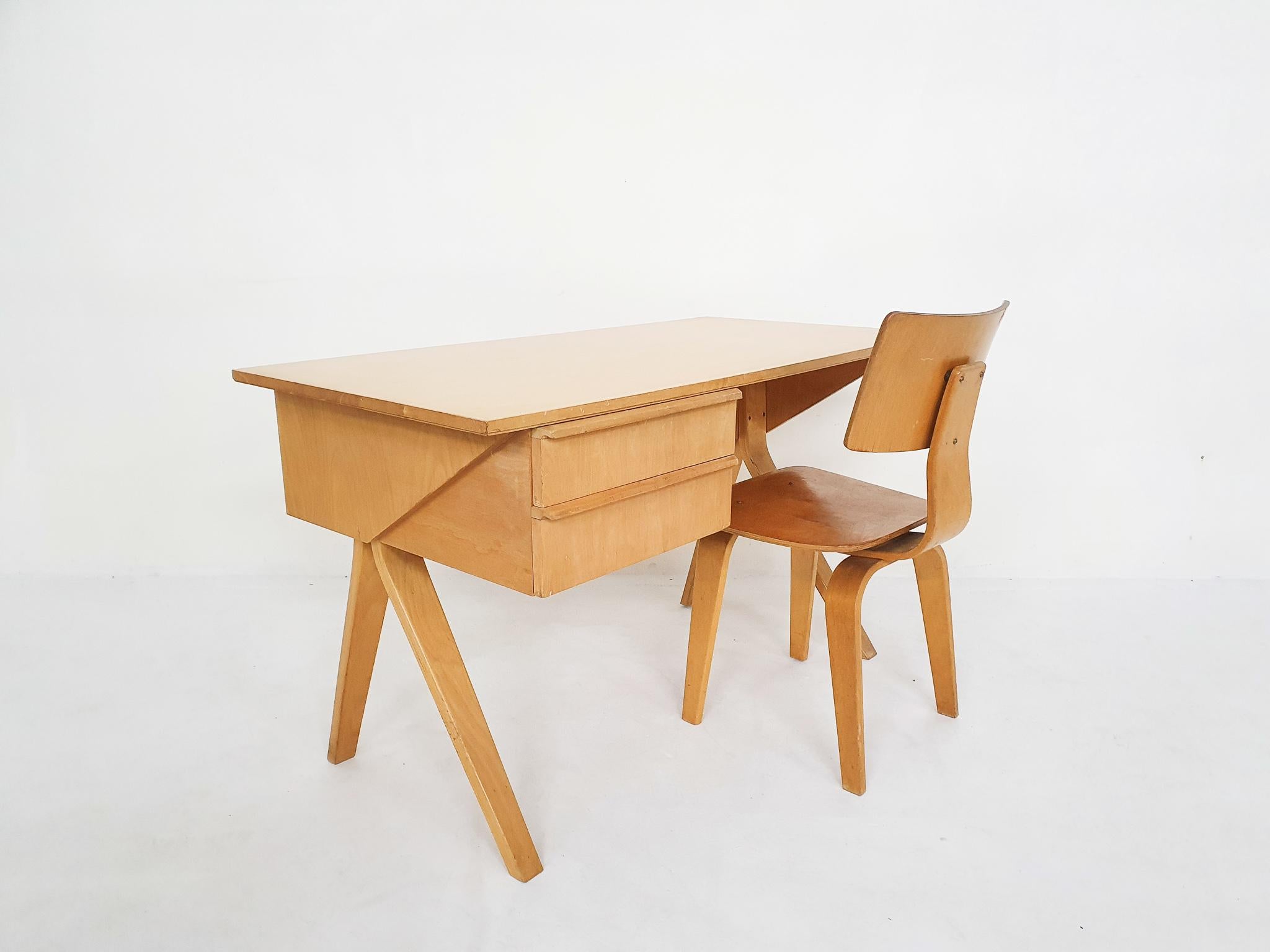 Mid-Century Modern Cees Braakman for Pastoe EB02 Desk, The Netherlands, 1959