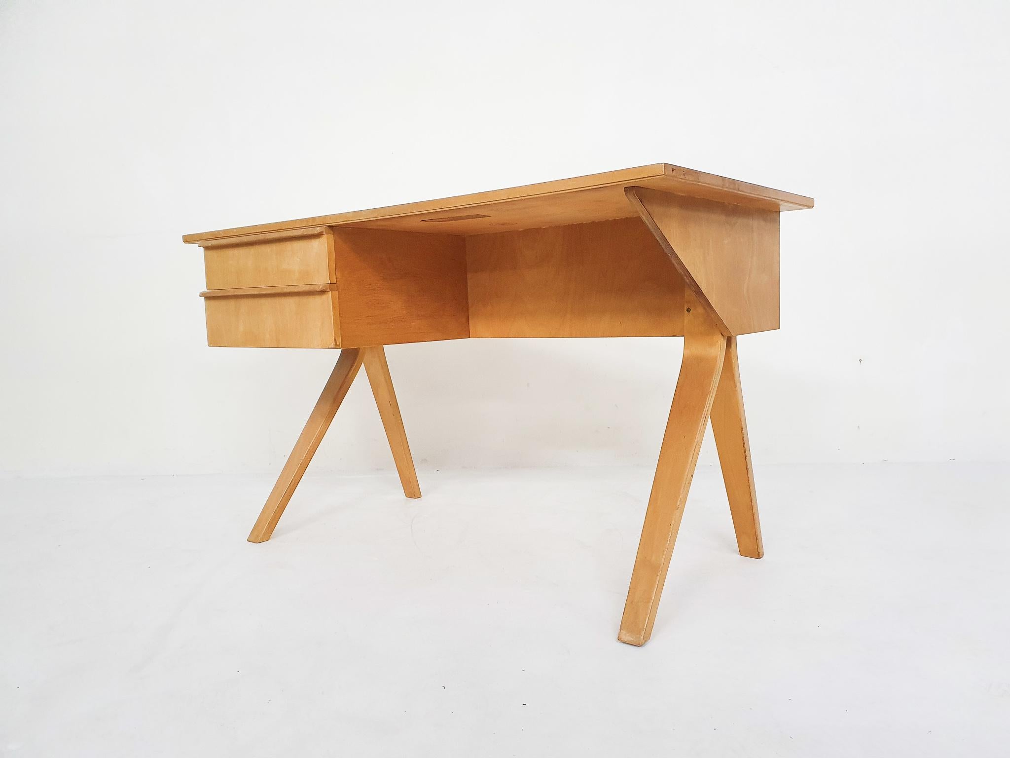 Birch Cees Braakman for Pastoe EB02 Desk, The Netherlands, 1959