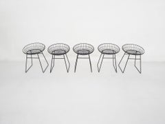 Cees Braakman for Pastoe KM05 Metal Wire Stools, the Netherlands 1958