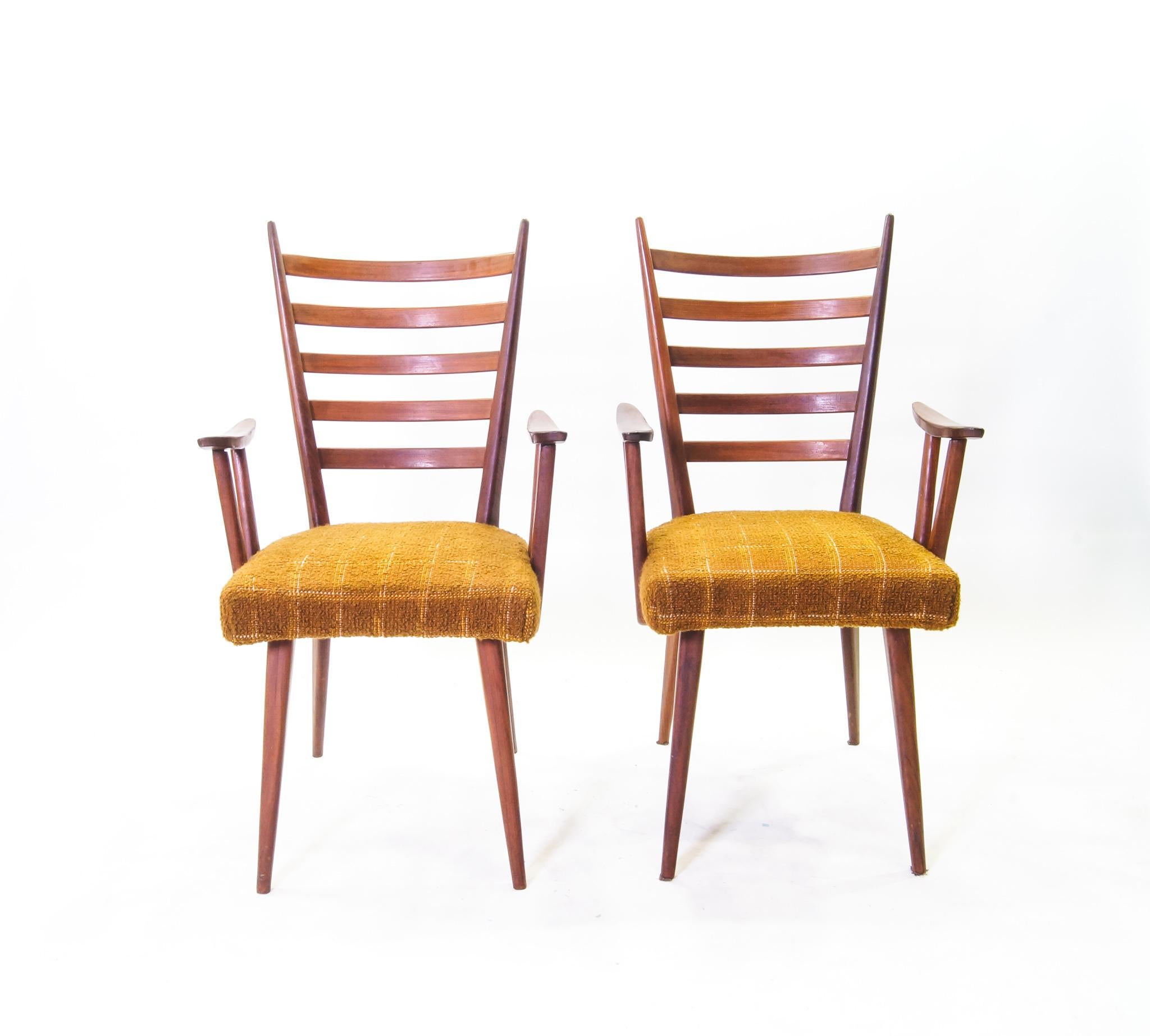 Cees Braakman for Pastoe - Ladder Chairs, 1950's - Dinerset of 6 In Good Condition In Soesterberg, UT