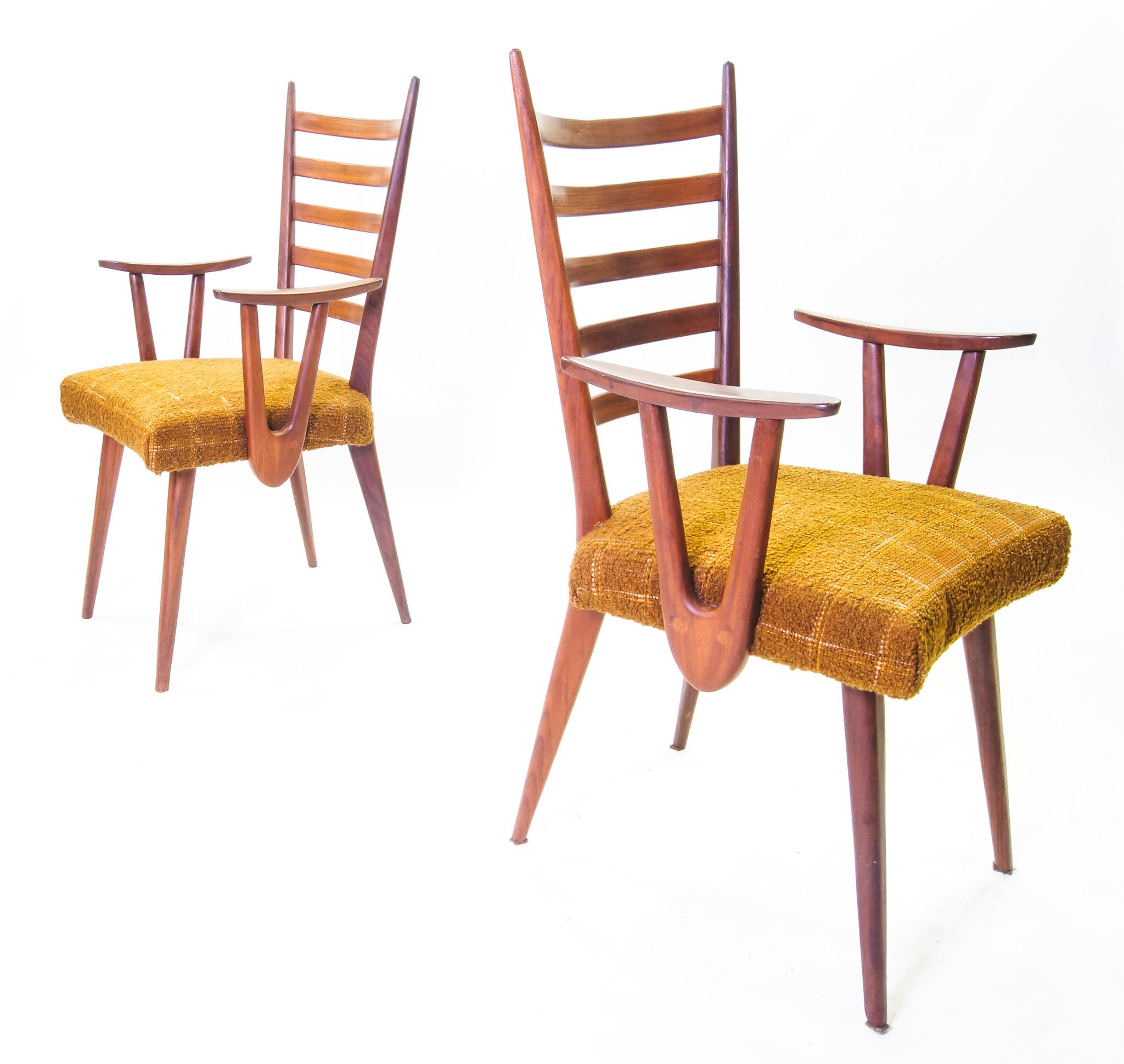 Mid-20th Century Cees Braakman for Pastoe - Ladder Chairs, 1950's - Dinerset of 6