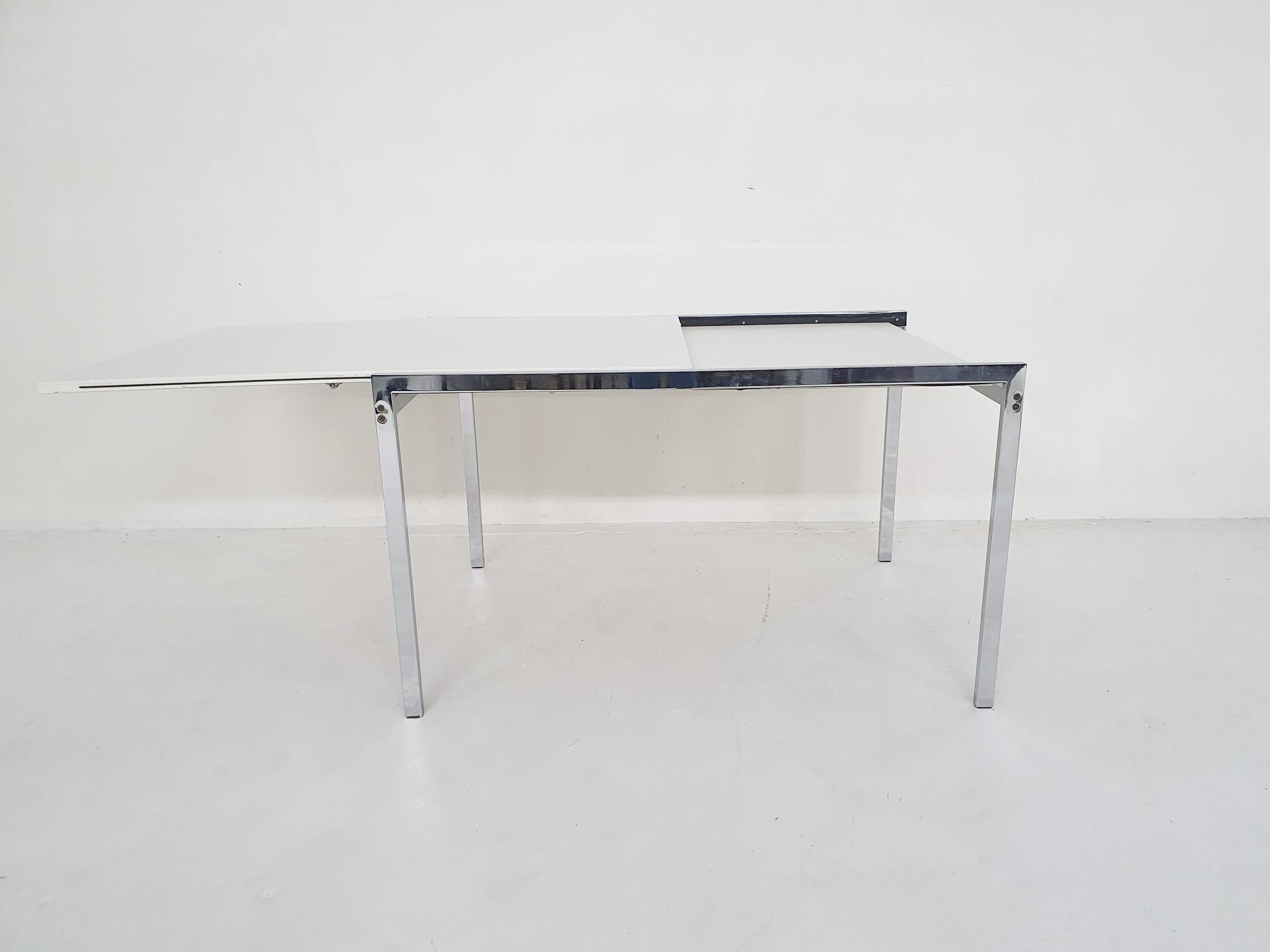 Dutch Cees Braakman for Pastoe TU30 white dining table, The Netherlands, 1962 For Sale