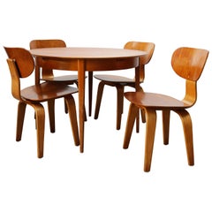 Cees Braakman pour UMS Ensemble de salle à manger Pastoe 1952 SB02:: TB05 Beige Brown Yellow Teak