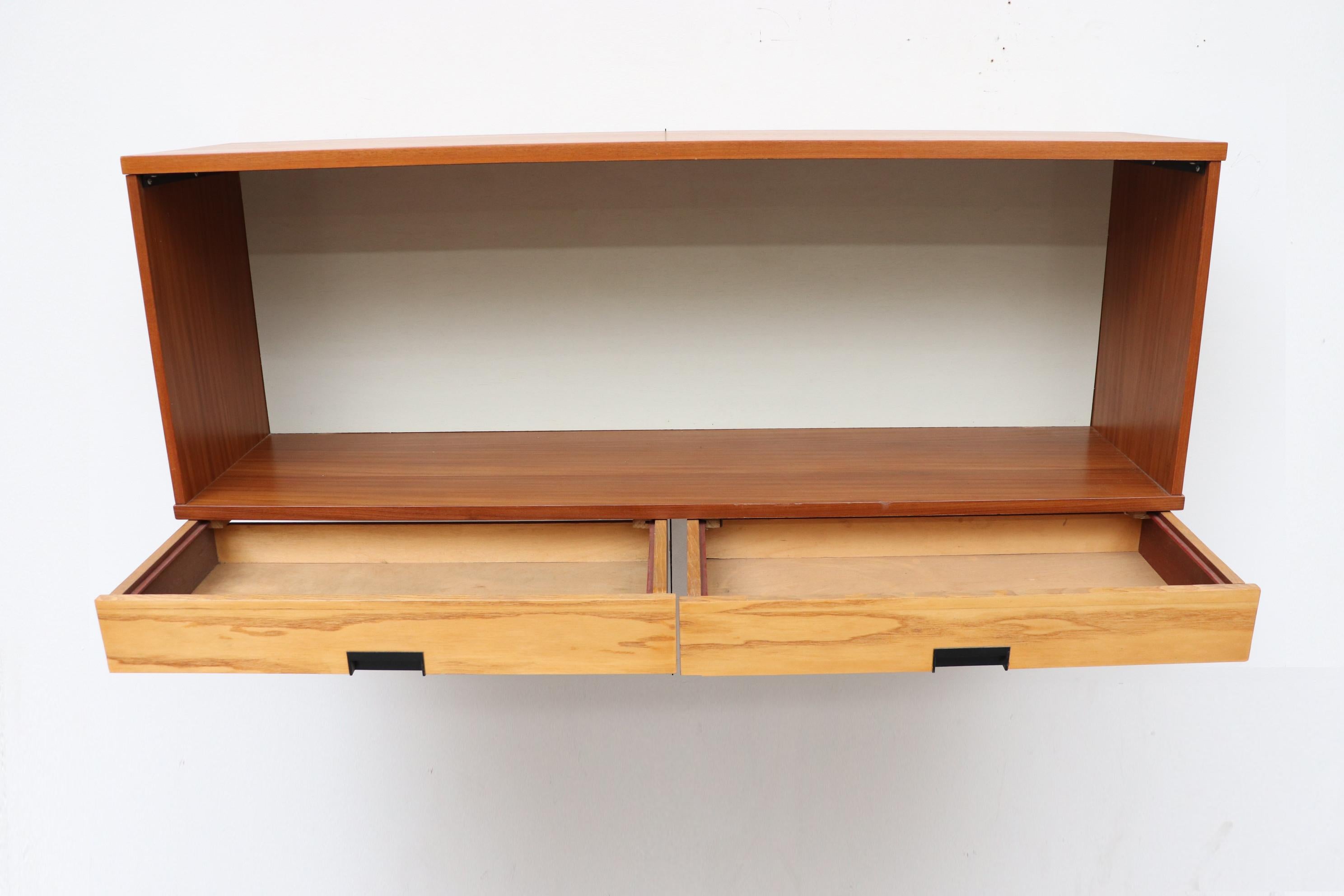 Wood Cees Braakman Japanese Series Wall Mount Cabinet For Sale