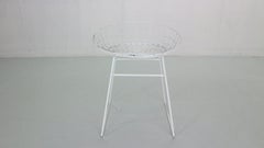 Weißer Drahthocker "KM05" von Cees Braakman für Pastoe, 1950er Jahre, Niederlande