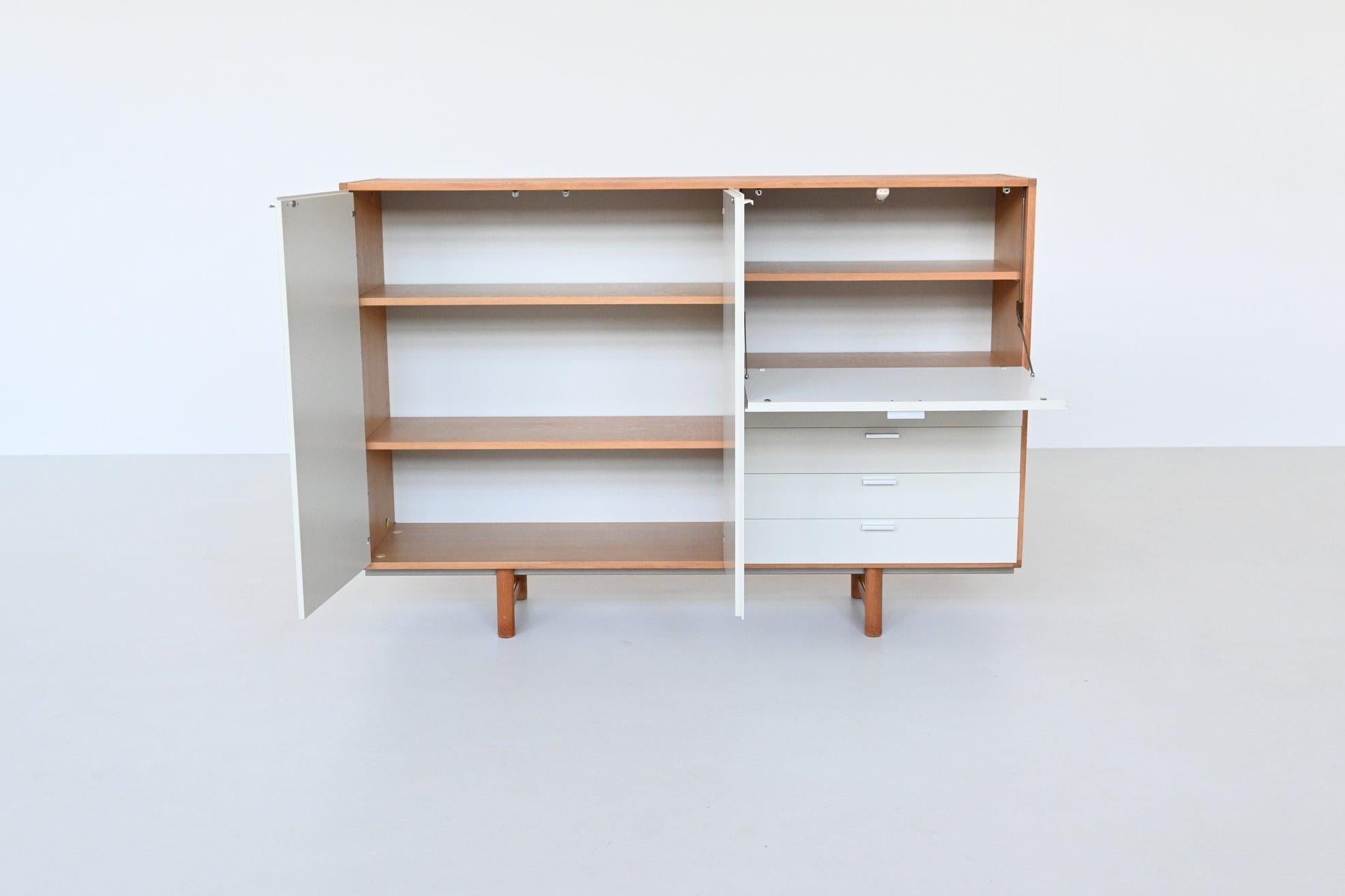 Dutch Cees Braakman Made-To-Measure highboard in oak Pastoe The Netherlands 1965