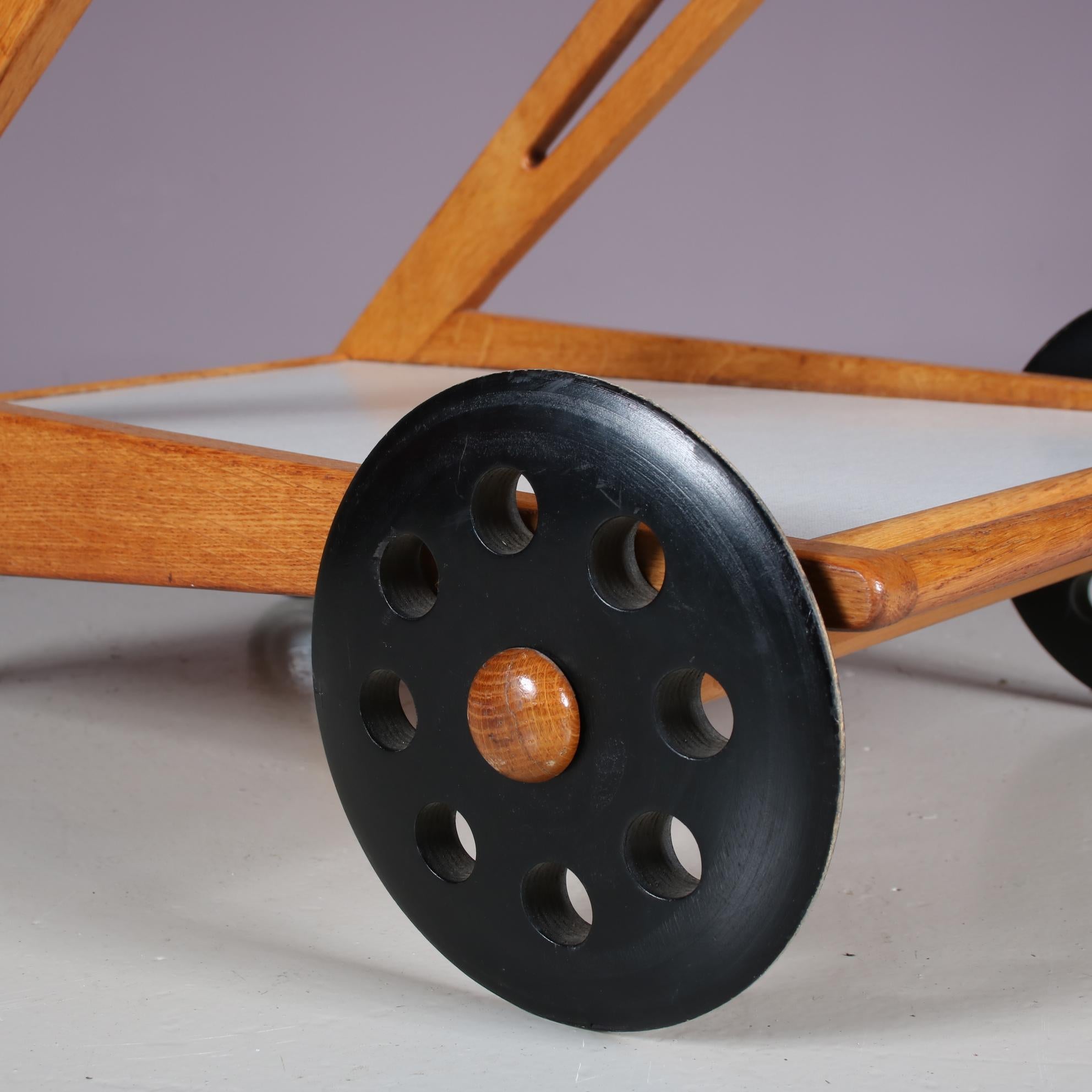 Wood Cees Braakman “Mobilo PE03” Trolley for Pastoe, Netherlands, 1950 For Sale