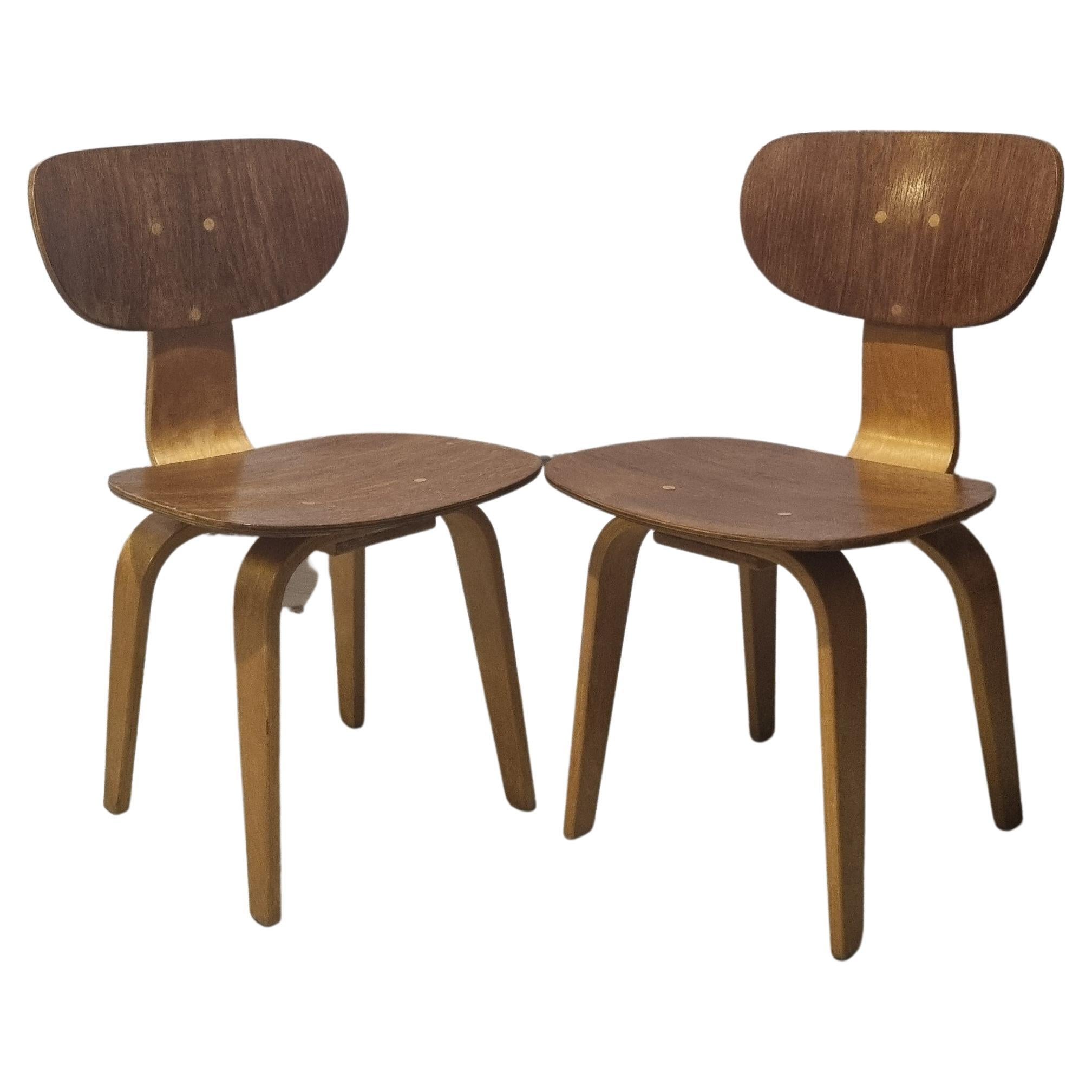 Cees Braakman Pastoe Dining Chairs- Set of 2, 1960s