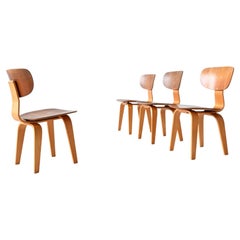 Vintage Cees Braakman SB02 Dining Chairs Pastoe the Netherlands, 1952