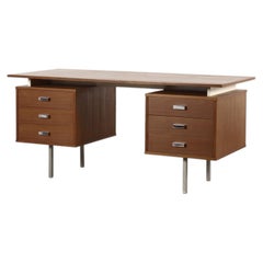 Cees Braakman Teak Double Pedestal Desk for Pastoe, 1960s