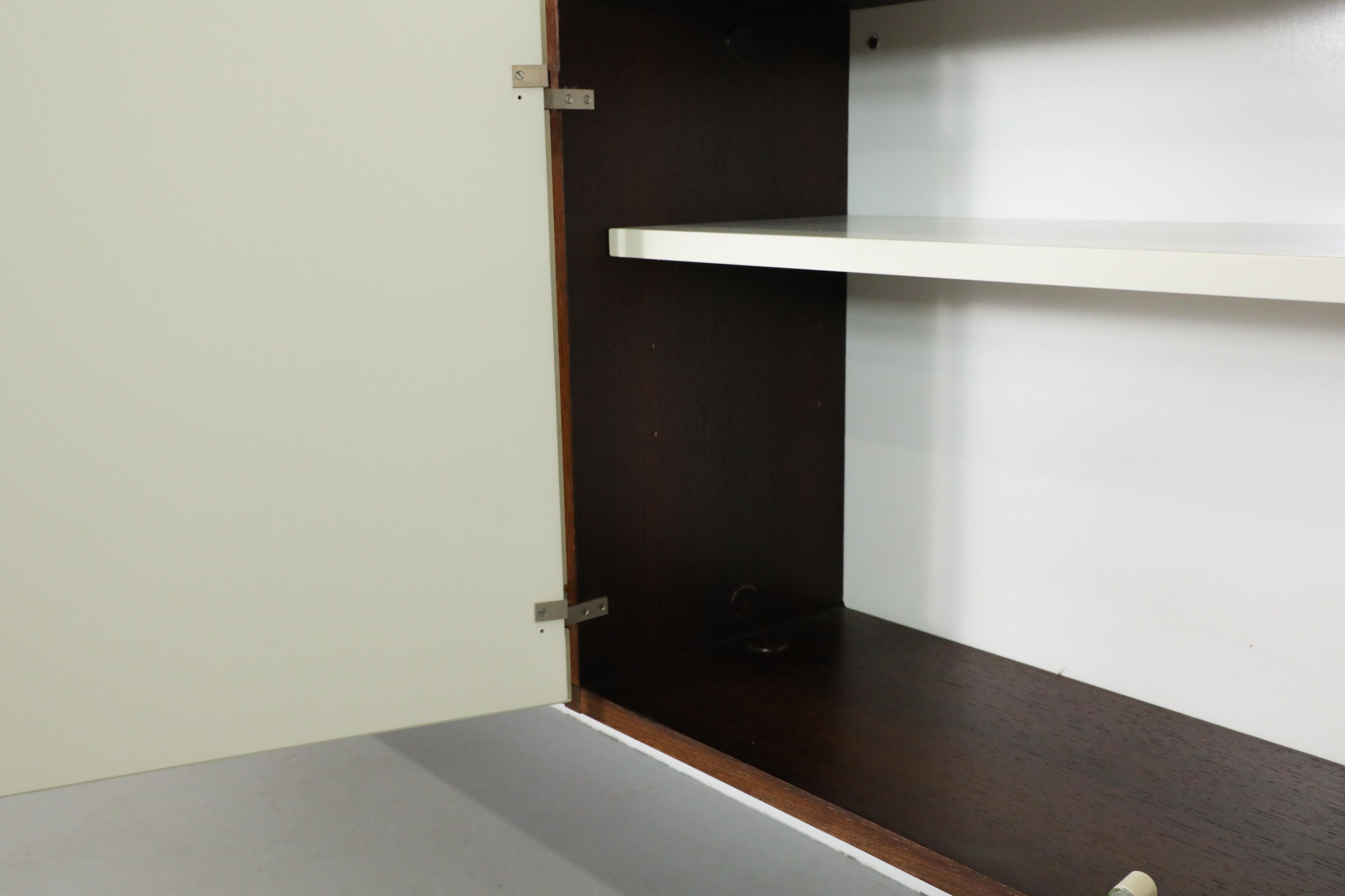 Cees Braakman Wenge & White Wall Mount Floating Credenza w/ and Shelves 3