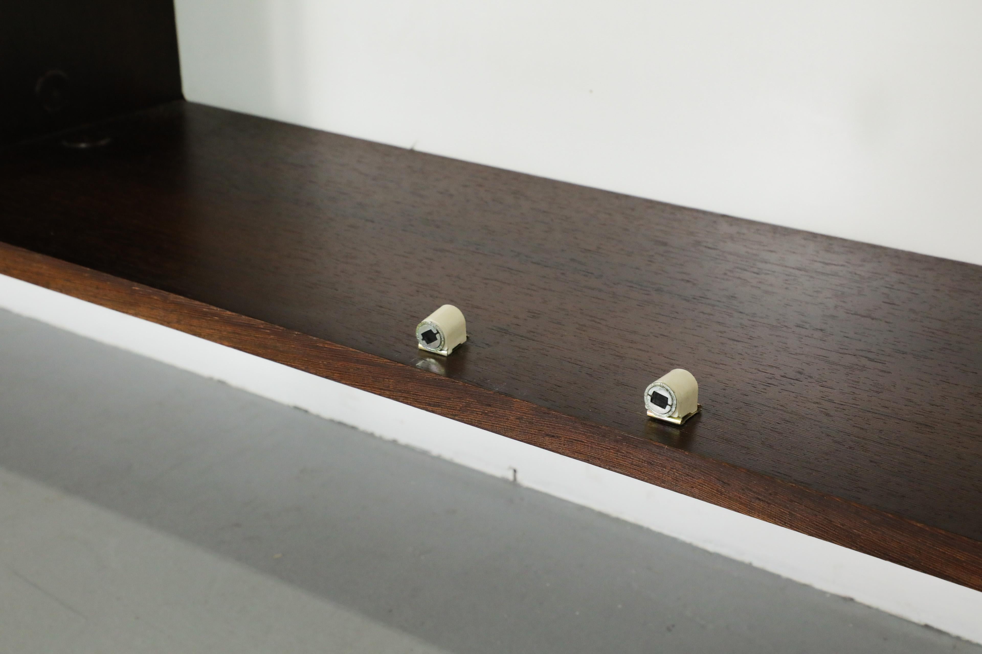 Cees Braakman Wenge & White Wall Mount Floating Credenza w/ and Shelves 4