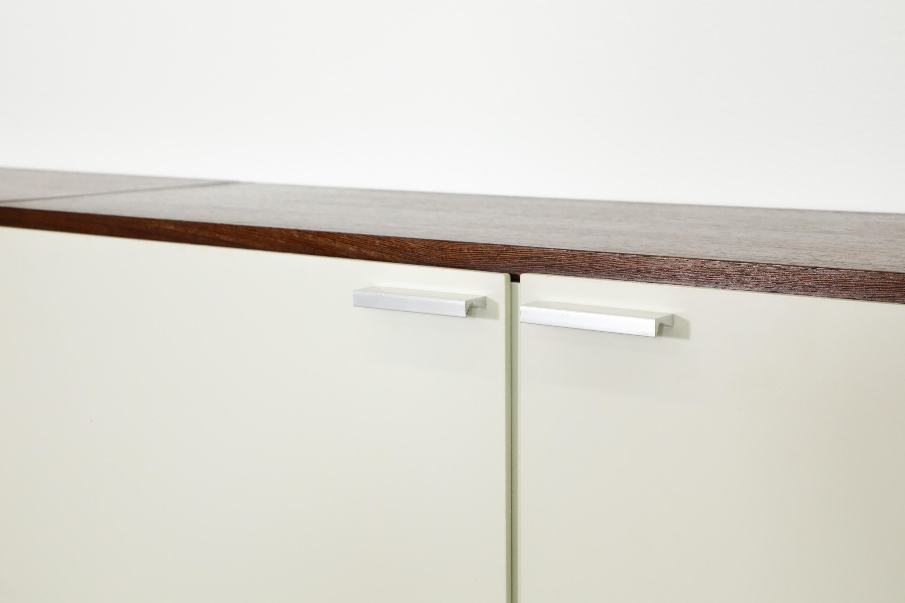 Cees Braakman Wenge & White Wall Mount Floating Credenza w/ and Shelves 5