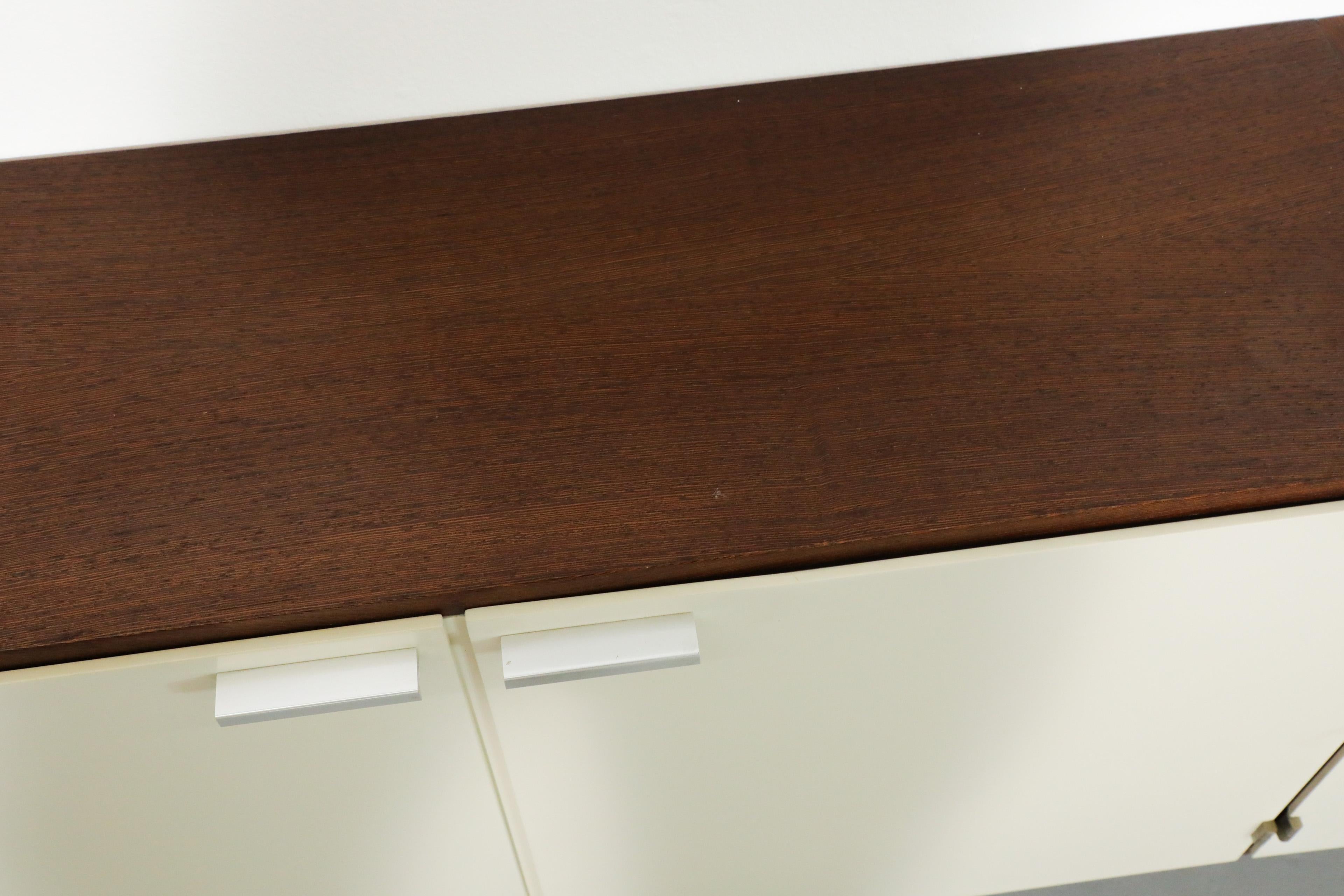 Cees Braakman Wenge & White Wall Mount Floating Credenza w/ and Shelves 10