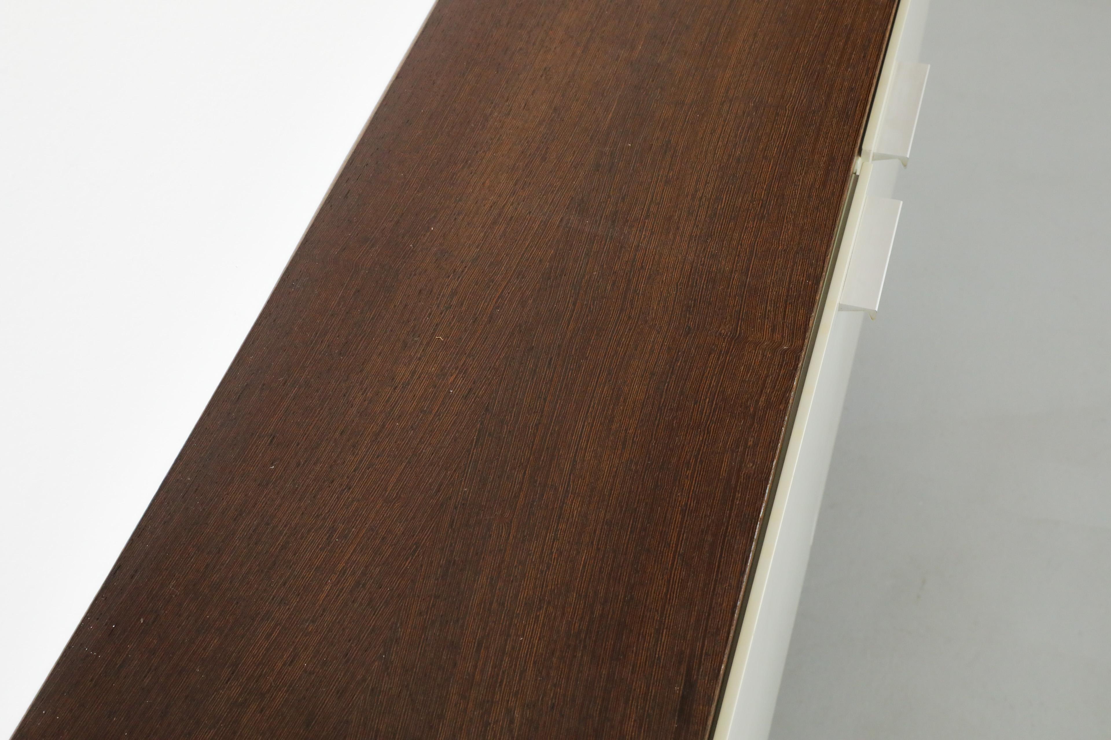 Cees Braakman Wenge & White Wall Mount Floating Credenza w/ and Shelves 13