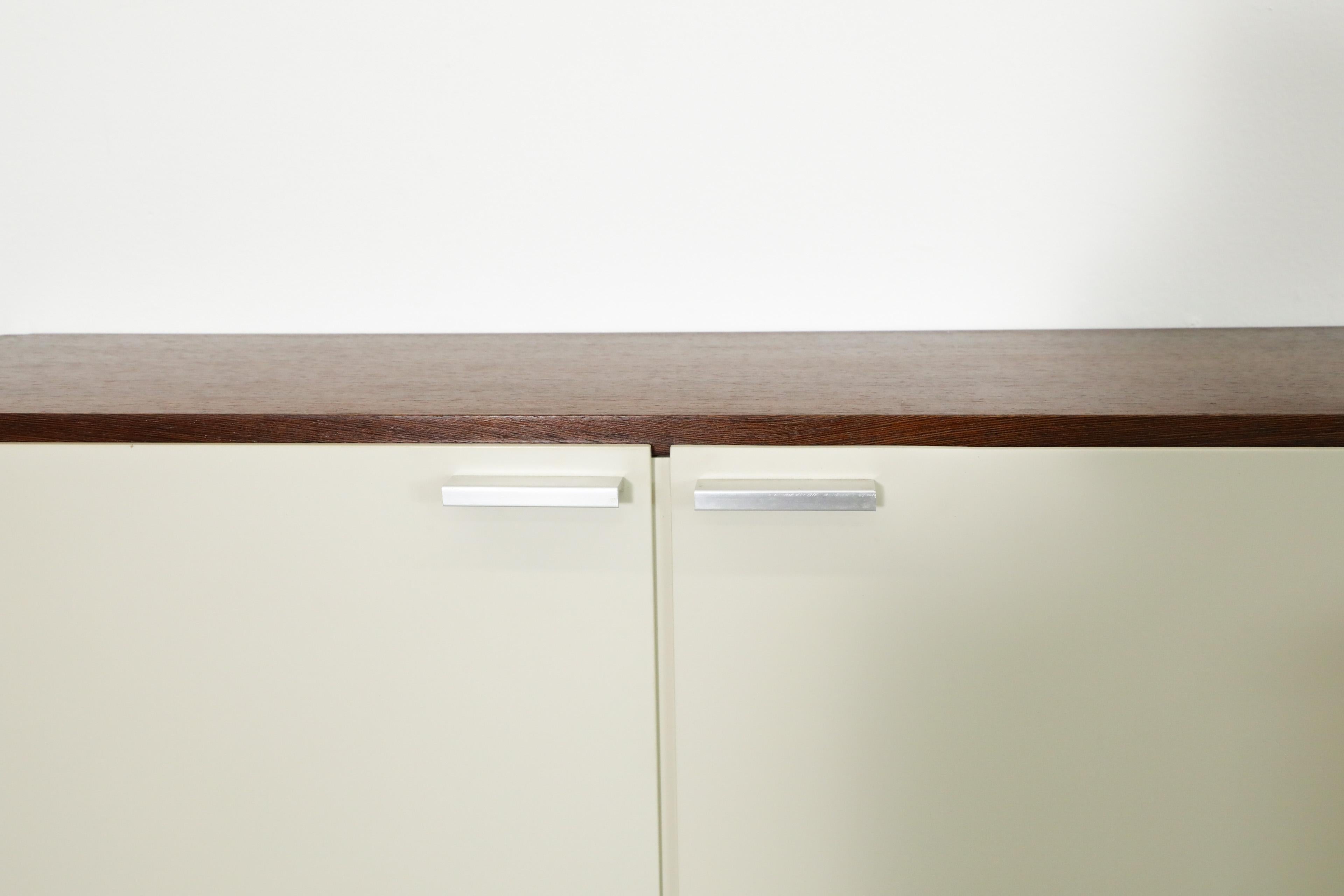 Cees Braakman Wenge & White Wall Mount Floating Credenza w/ and Shelves 2