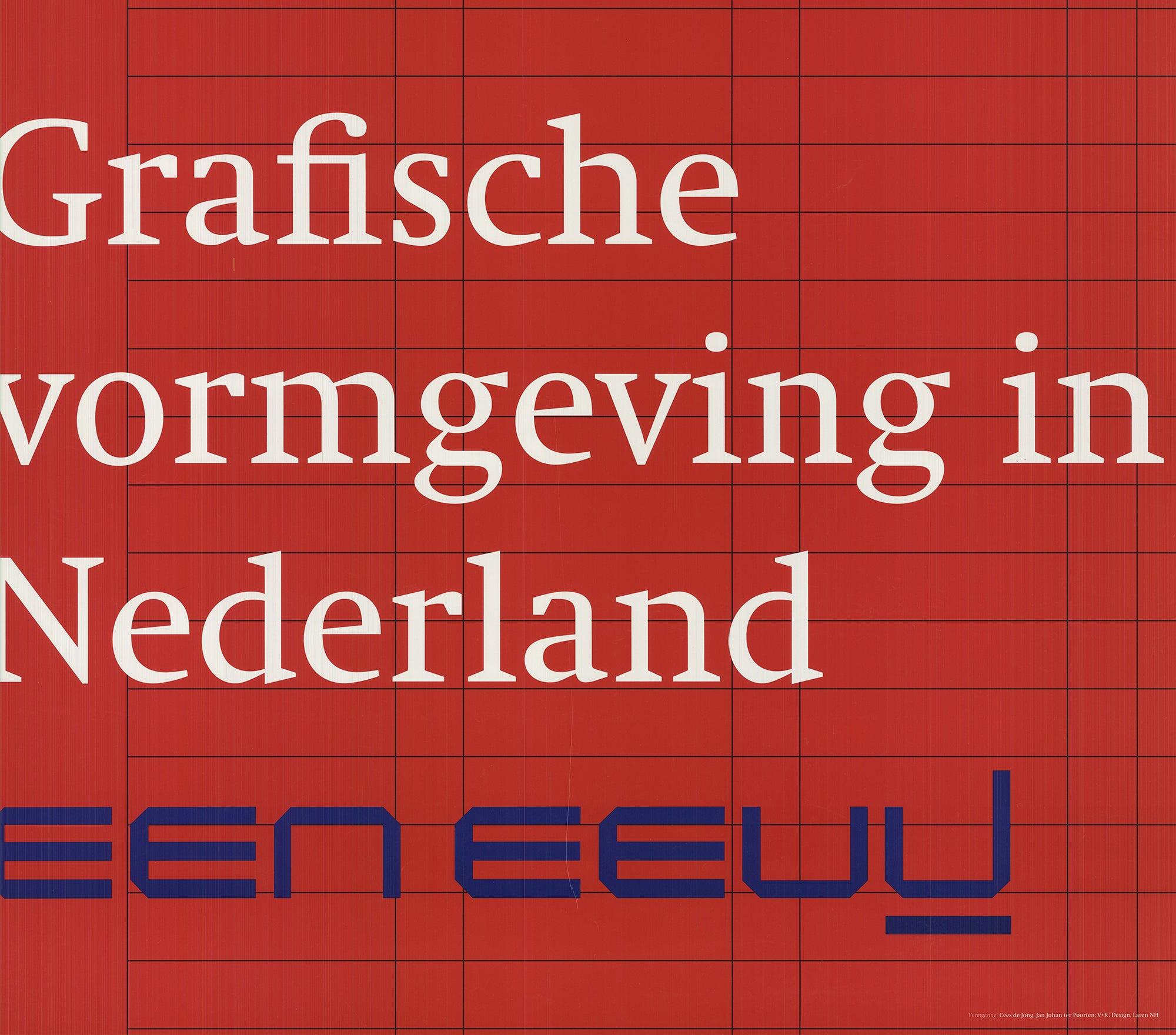 1993 Cees de Jong 'Graphic Design in the Netherlands' Contemporary Red, White  For Sale 1