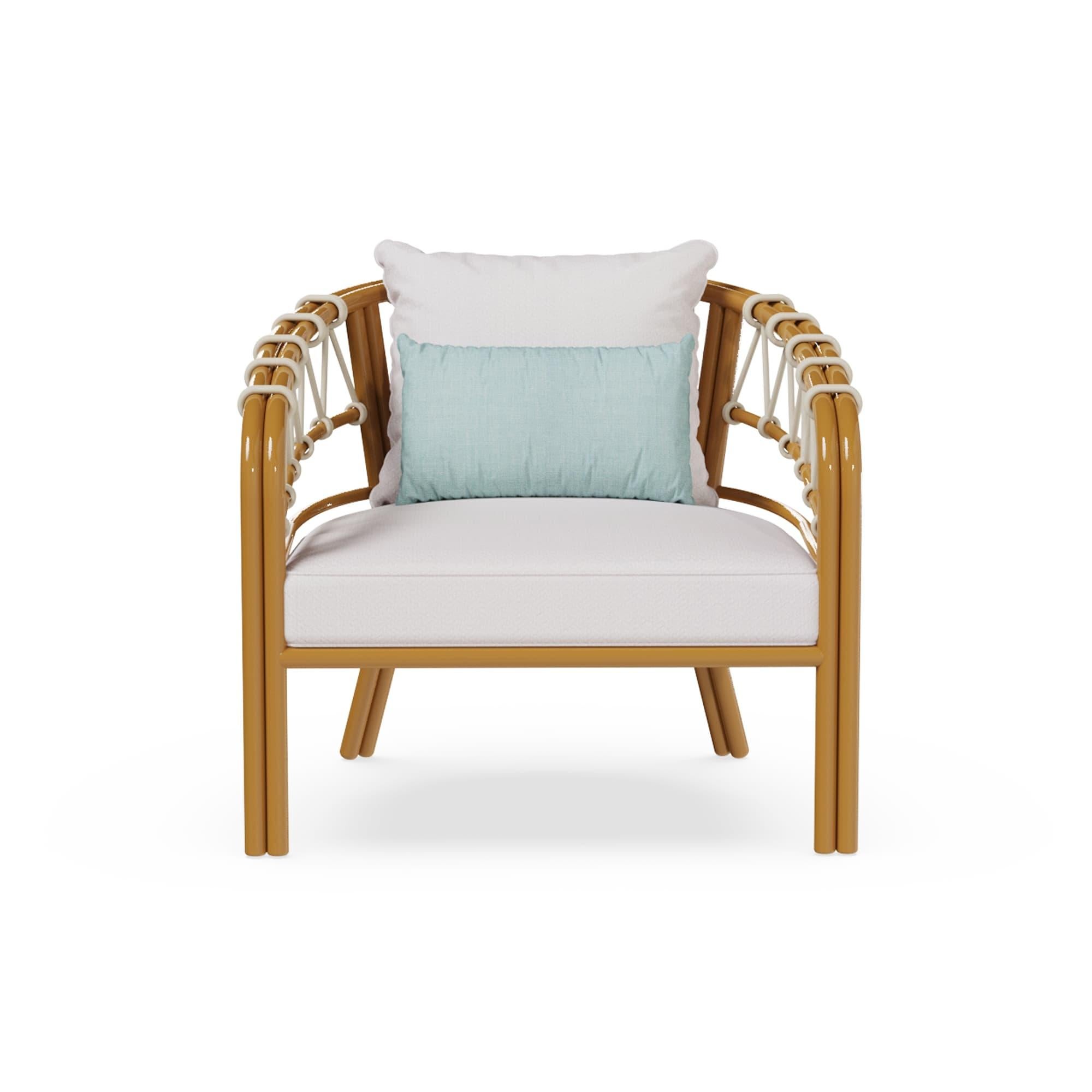 Poltrona da esterno Cefalù in metallo laccato e corde intrecciate In condizioni Nuovo in vendita a Carvalhosa, PT