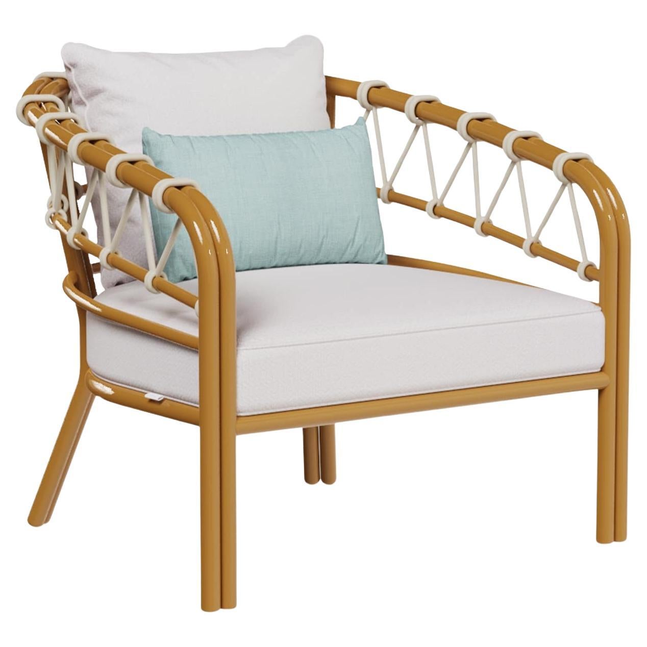 Cefalù Outdoor Armchair in Lacquered Metal
Woven Cord