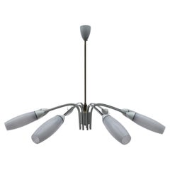 Ceiling 8-Light Sputnik Lamp in the Manner of Arteluce, Italy 1950s