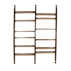 Ceiling Bookcase Mahogany Veneer Rosewood Vintage, Italy, 1960s