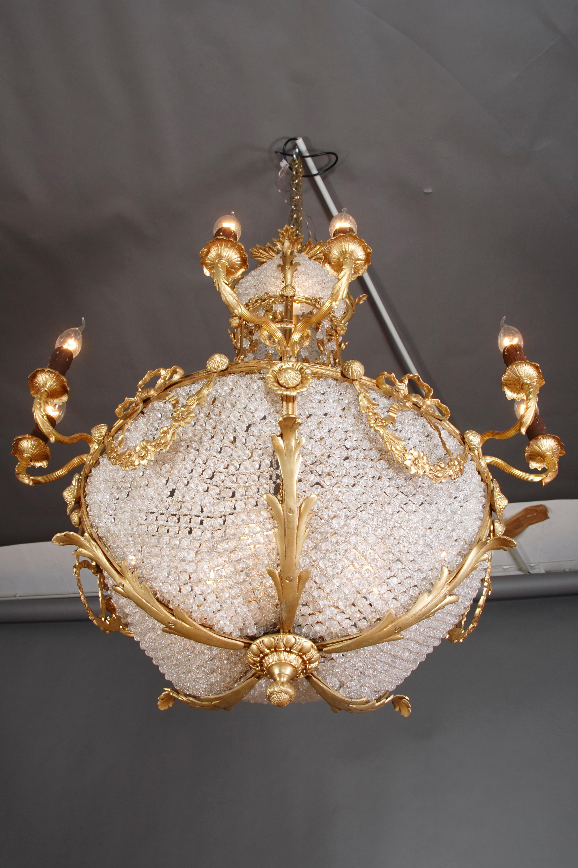 Ceiling Candelabra in Louis XVI Style    For Sale 5