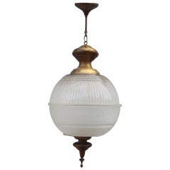 Lampadario da soffitto 1960 Ball Brass Gold Part Italian Design Azucena Style