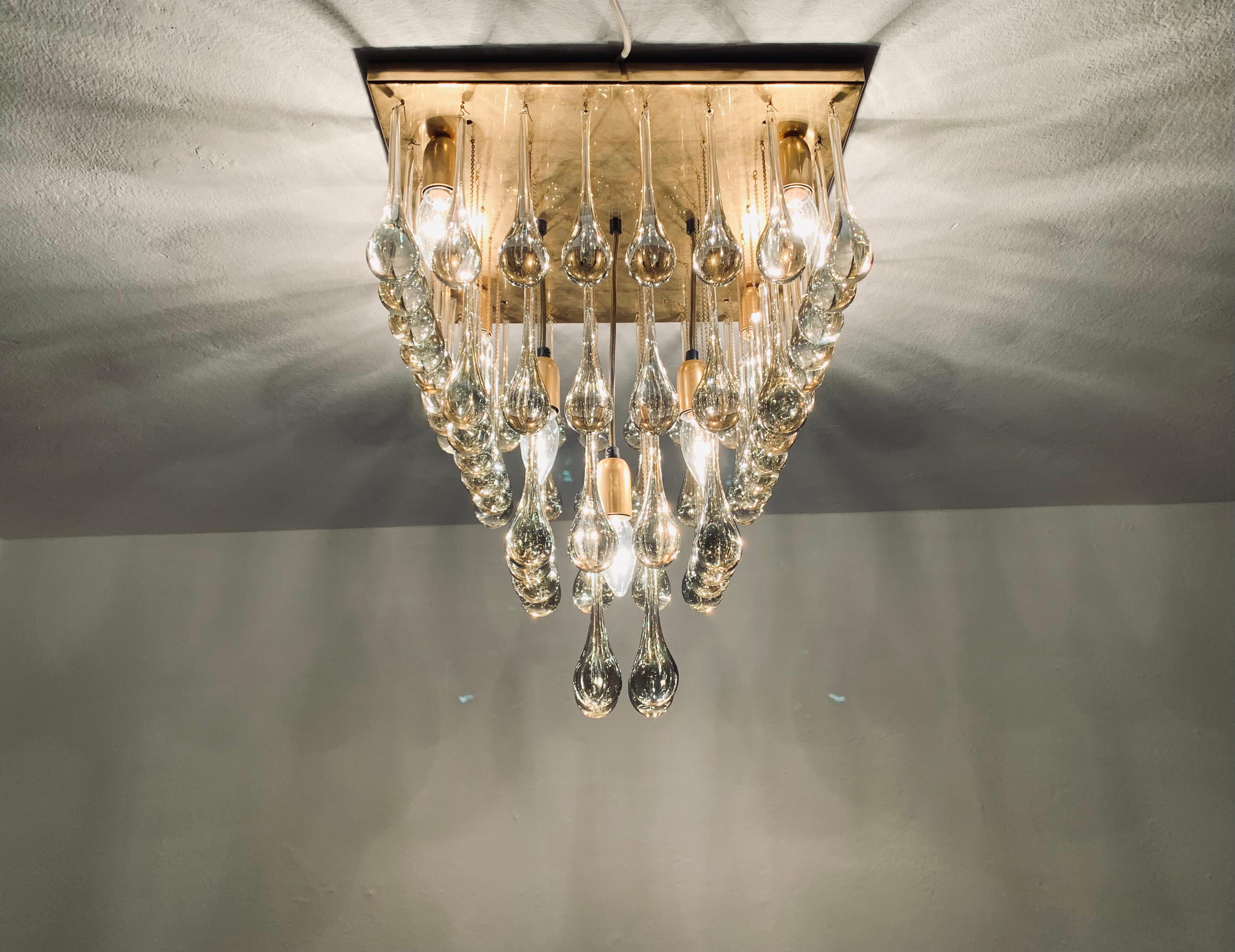 Ceiling chandelier by Ernst Palme For Sale 4