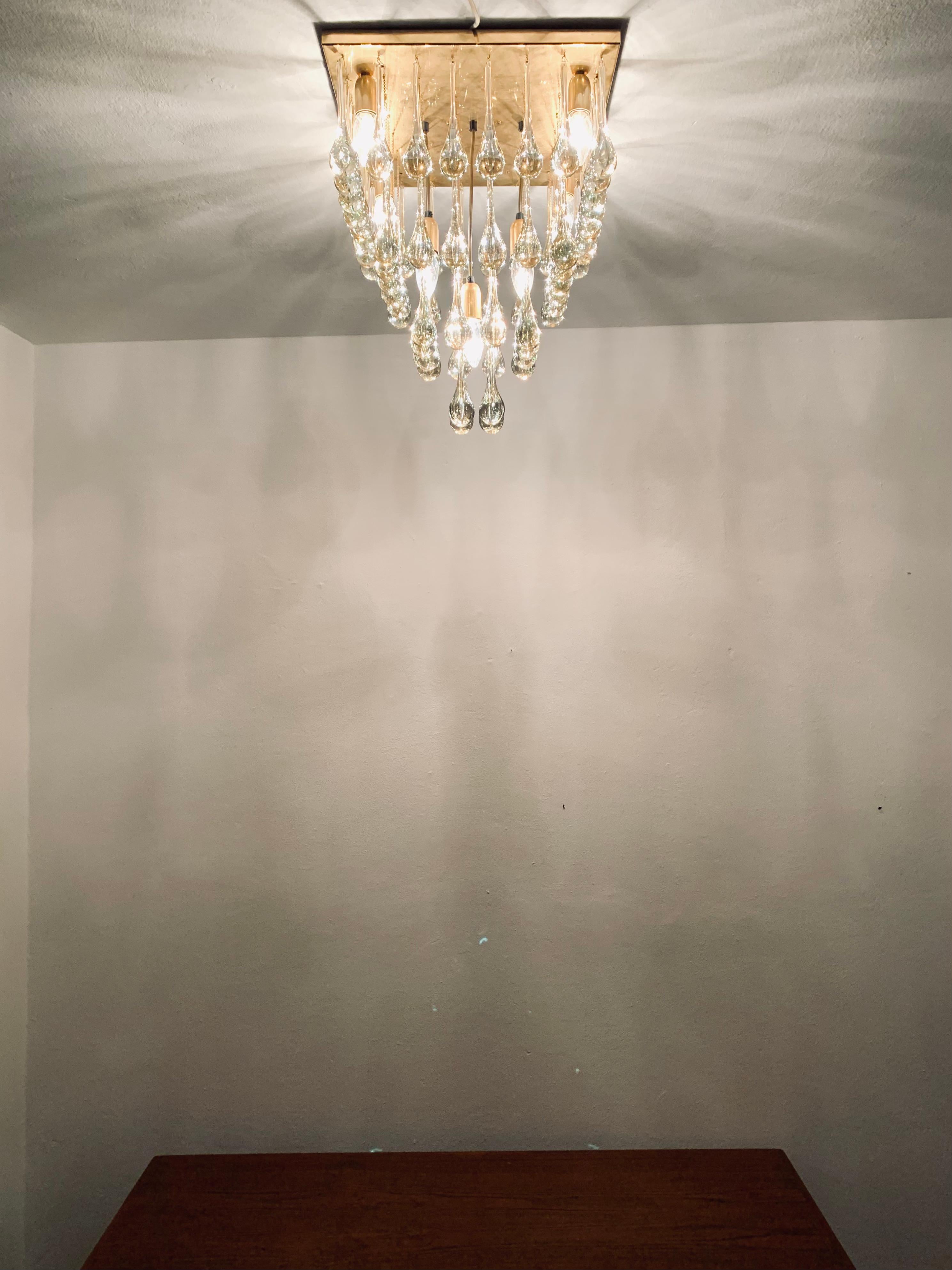 Ceiling chandelier by Ernst Palme For Sale 6
