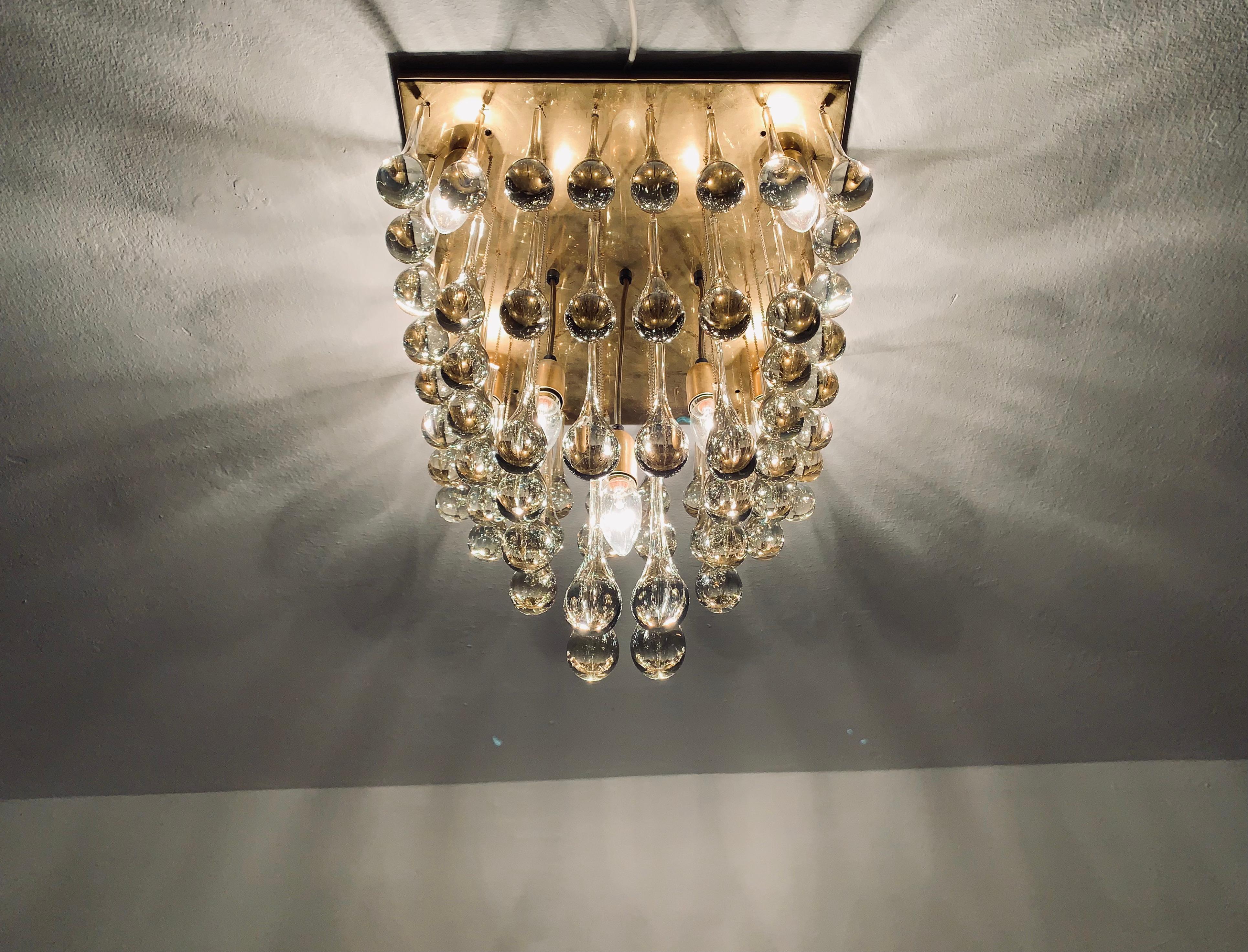 Ceiling chandelier by Ernst Palme For Sale 7