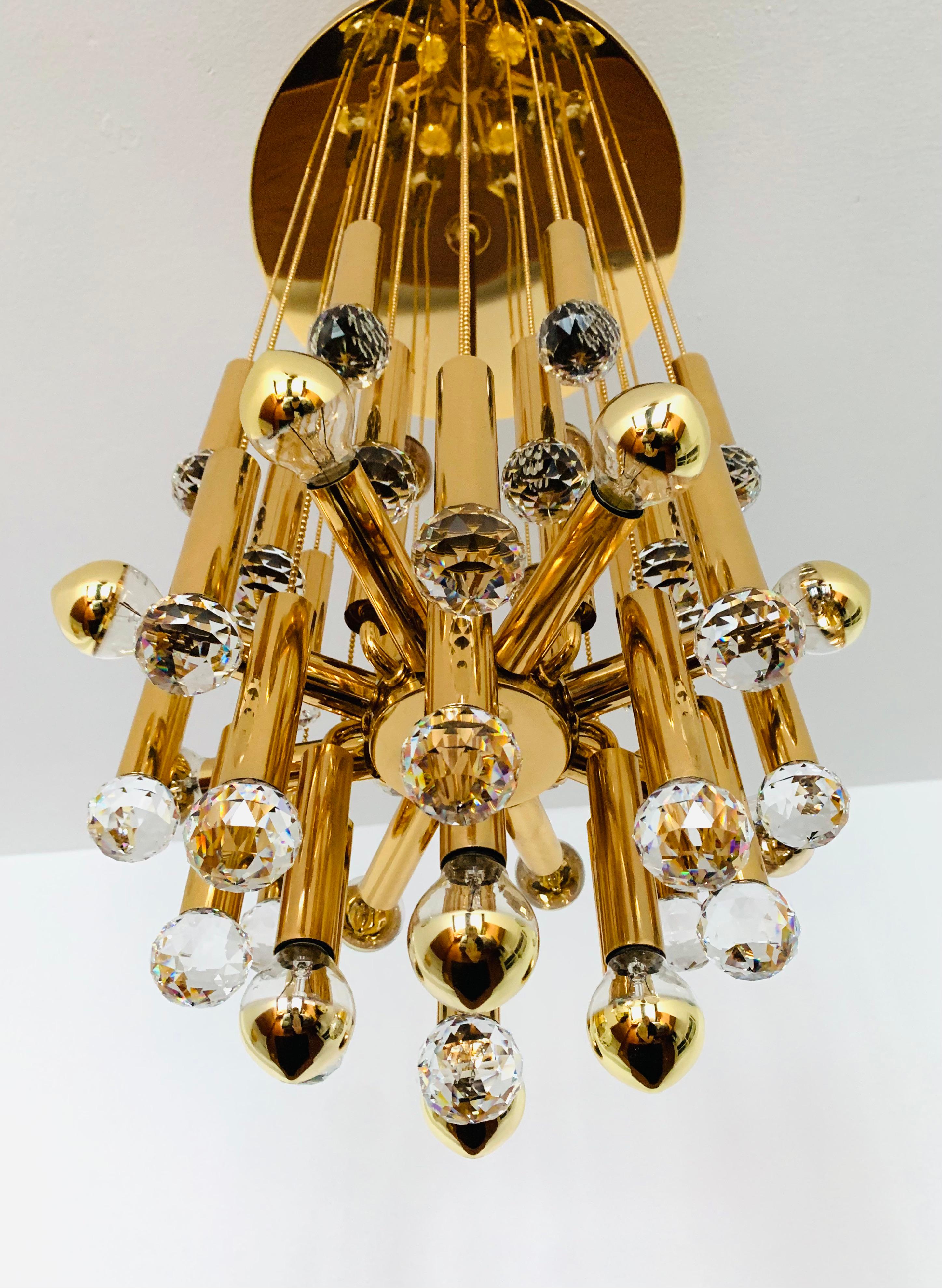Mid-20th Century Ceiling Chandelier by Ernst Palme For Sale