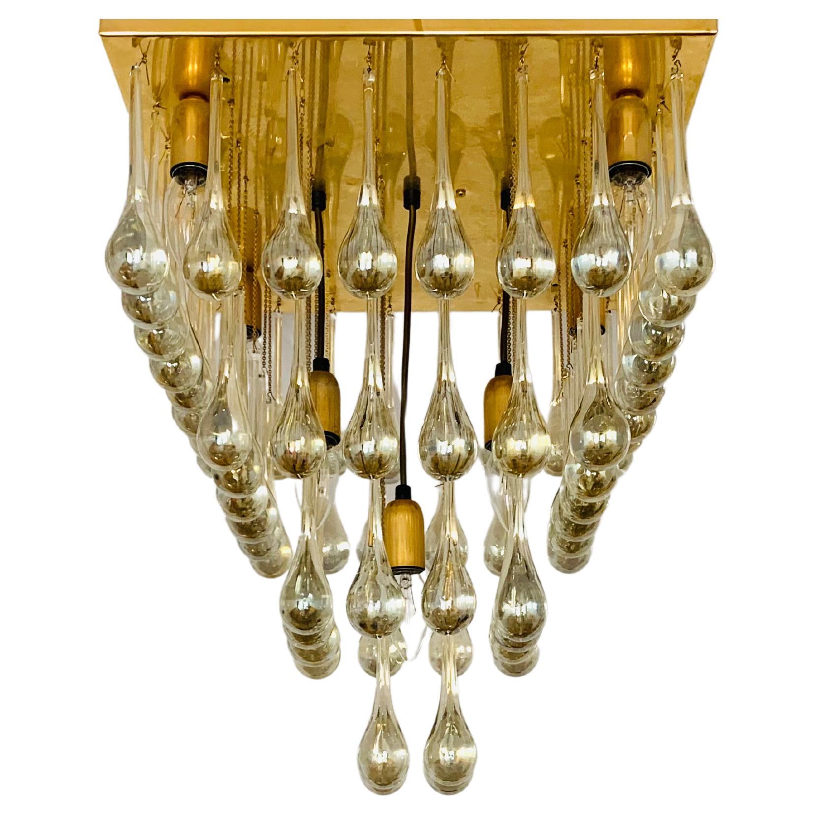 Ceiling chandelier by Ernst Palme For Sale