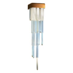 Ceiling Fixture with Blown Opaline Murano Glass Elements by Carlo Nason mod. LS