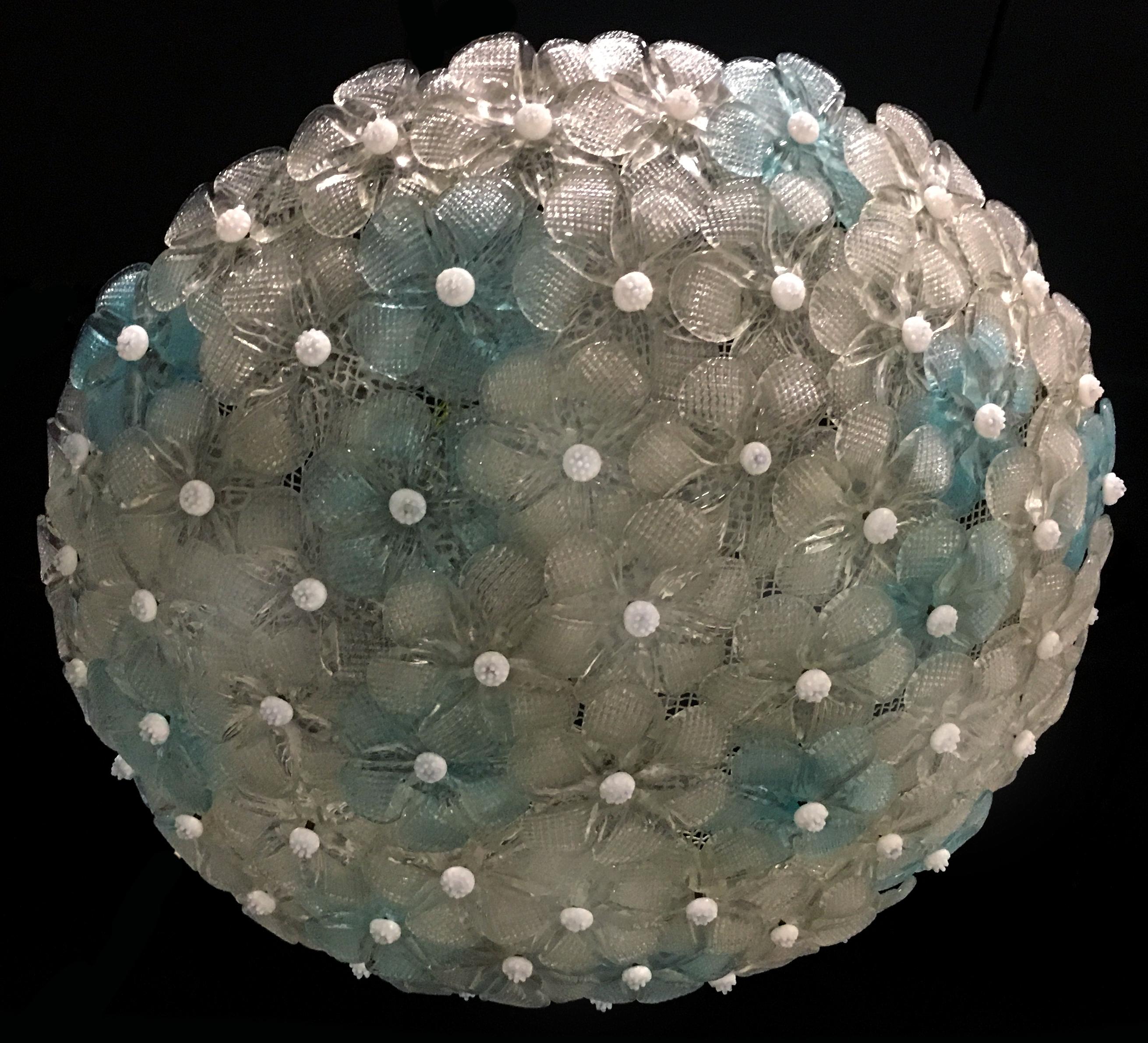 Ceiling Flowers Lamp by Barovier & Toso, Murano, 1950s 7