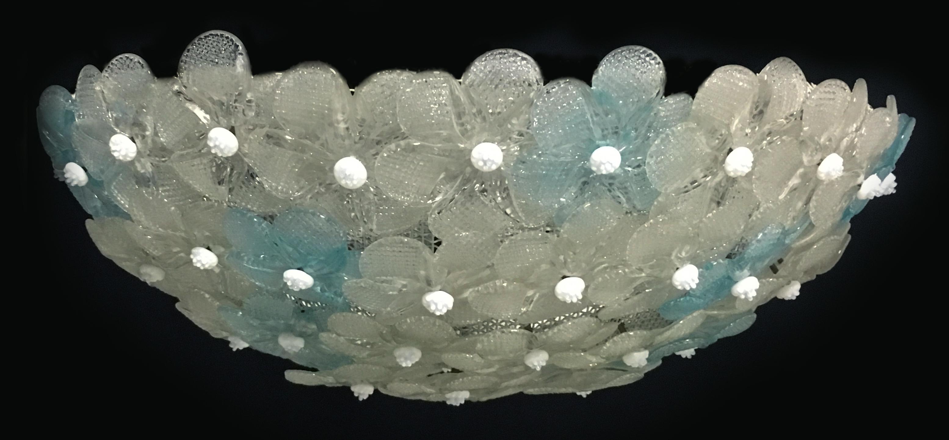 Ceiling Flowers Lamp by Barovier & Toso, Murano, 1950s 8