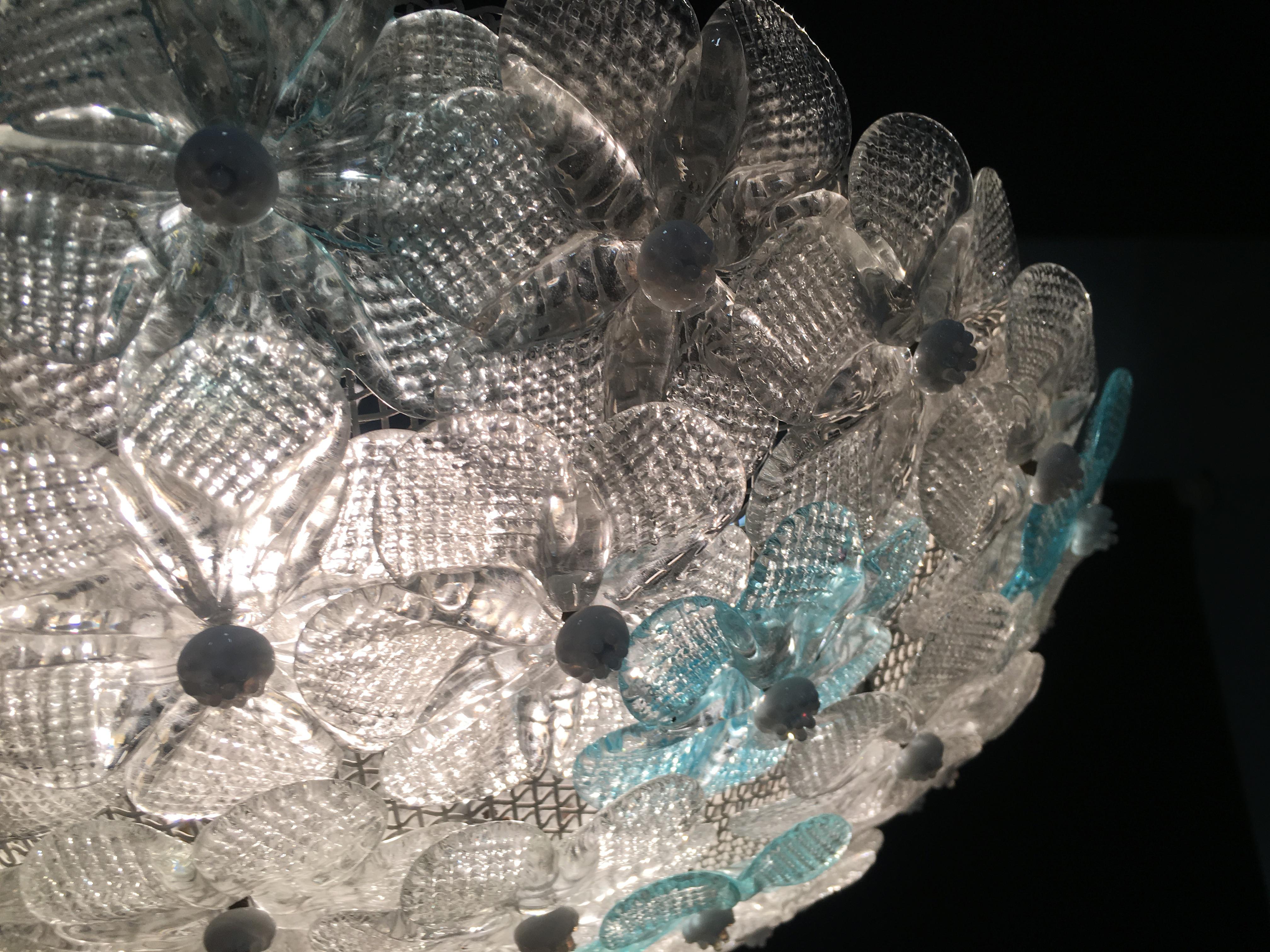 Ceiling Flowers Lamp by Barovier & Toso, Murano, 1950s 1